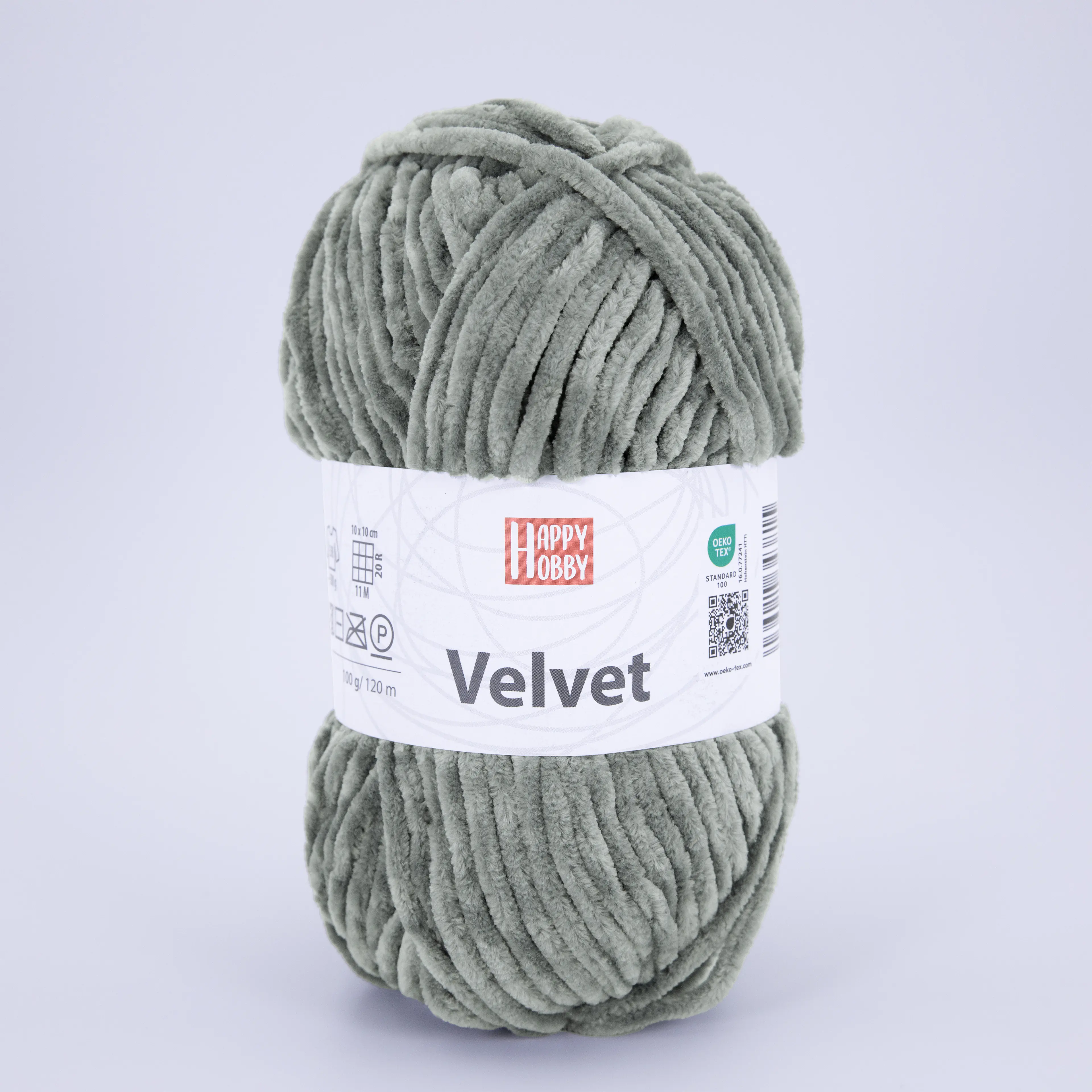 Happy Hobby Wolle Velvet 100 g dunkelgrau