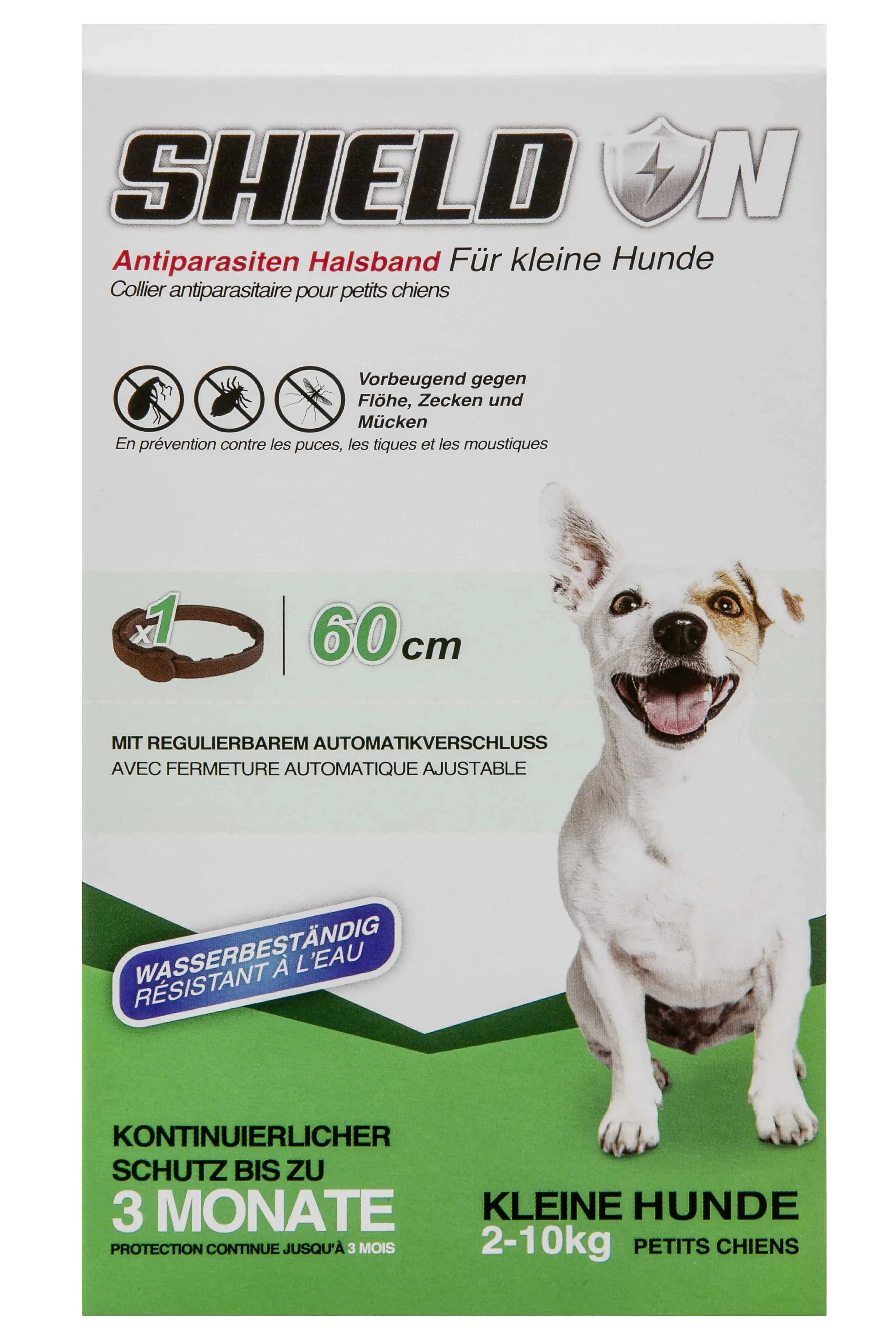 Shield On Ungezieferhalsband für kleine Hunde 60 cm Shield On Ungezieferhalsband für kleine Hunde 60 cm