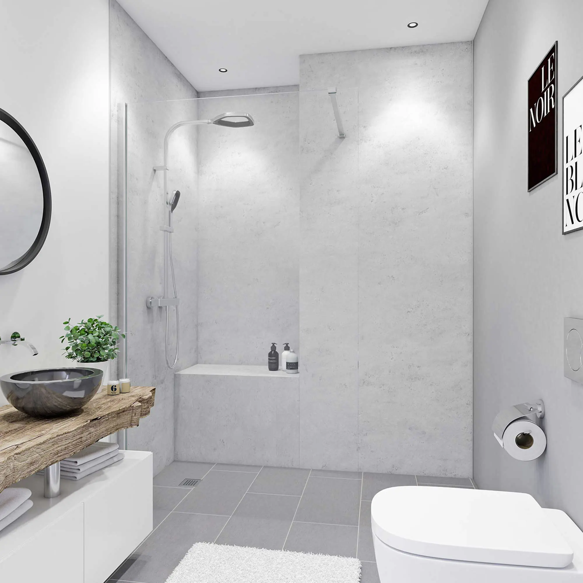 Breuer Duschrückwand Soft-Touch Marmor grau Dekor 150 x 255 x 0,3 cm Breuer Duschrückwand Soft-Touch Marmor grau Dekor 150 x 255 x 0,3 cm