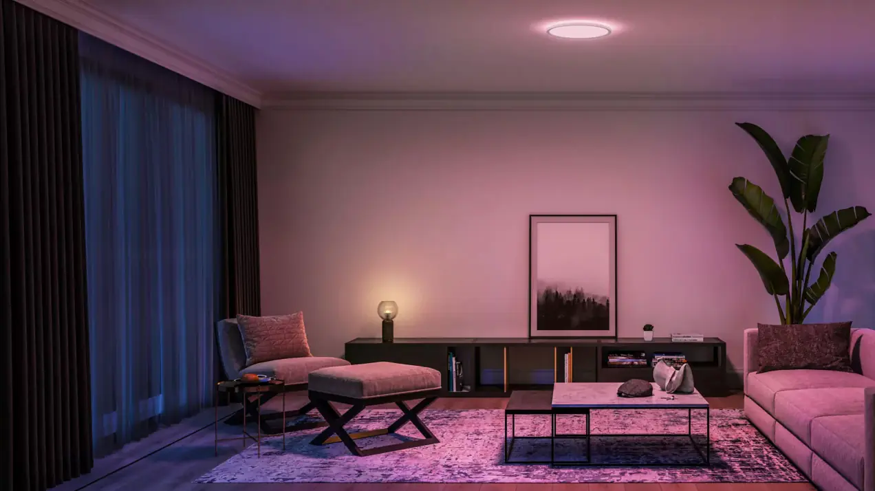 Philips Hue LED Deckenleuchte Tento + Wandschalter rund weiß RGB Ø 43 cm RGB