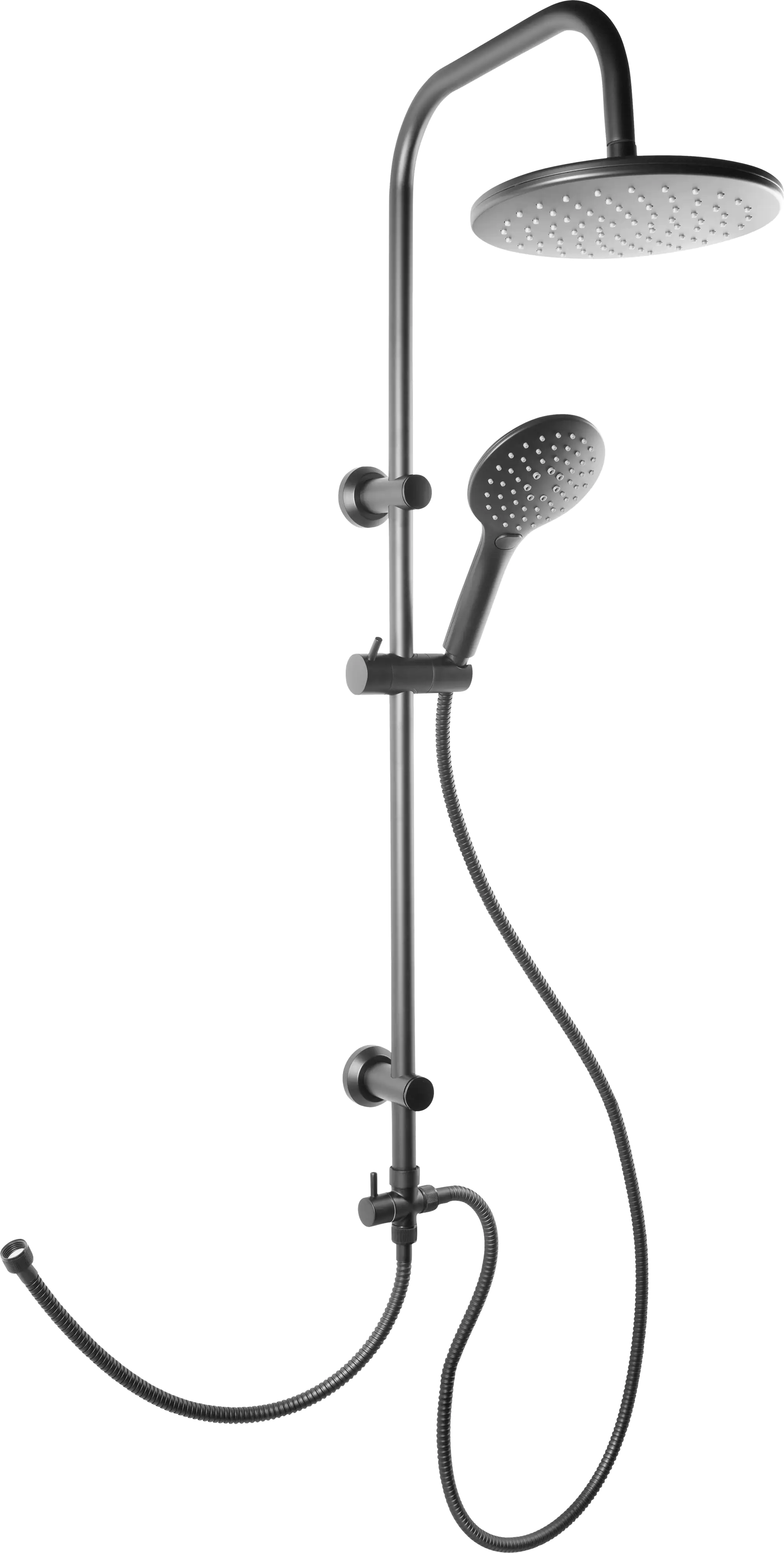 Cornat Handbrause Set Noir, 3 Strahlarten, schwarz, mit Schlauch