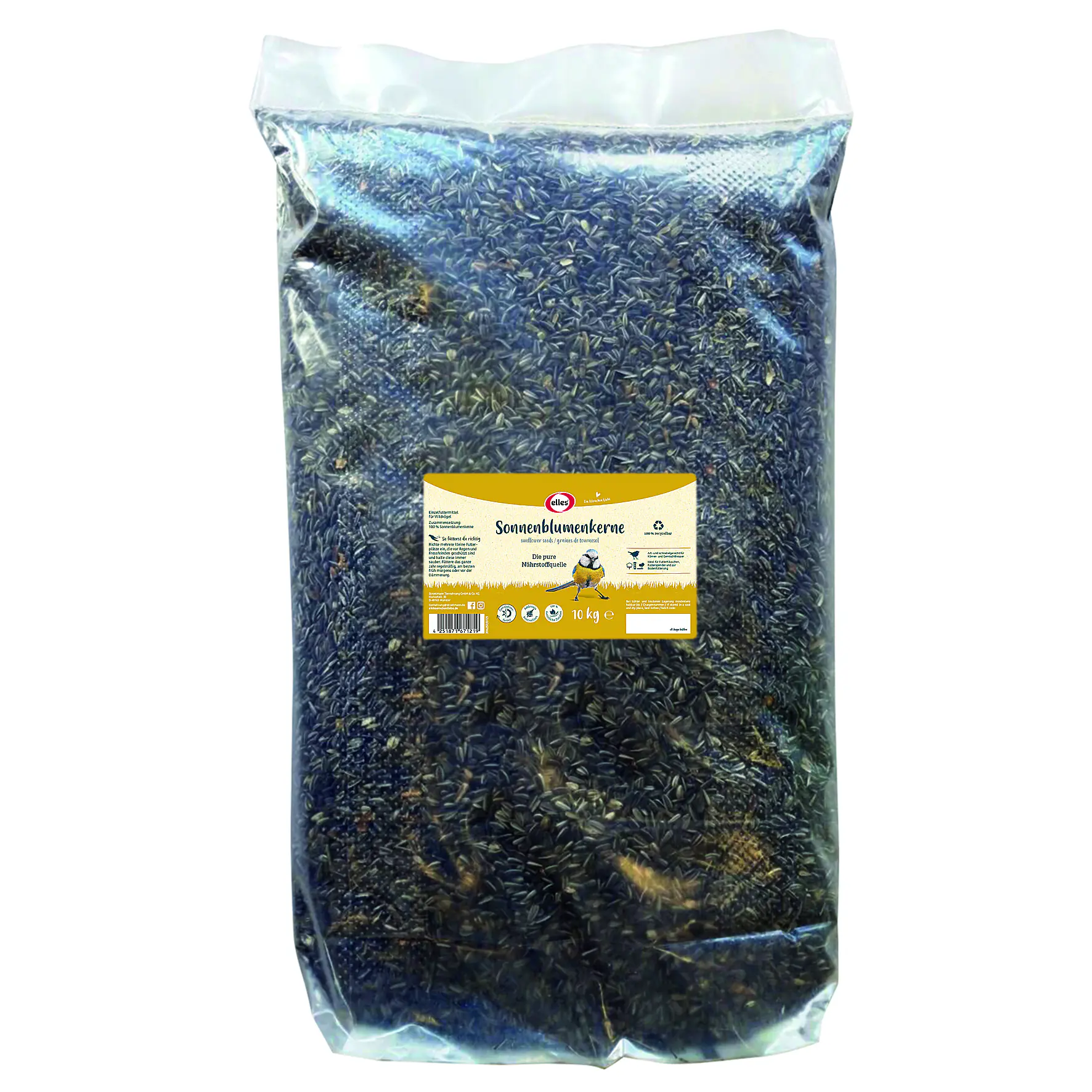 Elles Wildvogelfutter Sonnenblumenkerne 10 kg