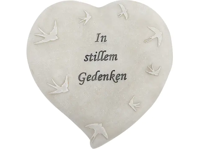 TrendLine Herz In stillem Gedenken 16 x 16 cm grau