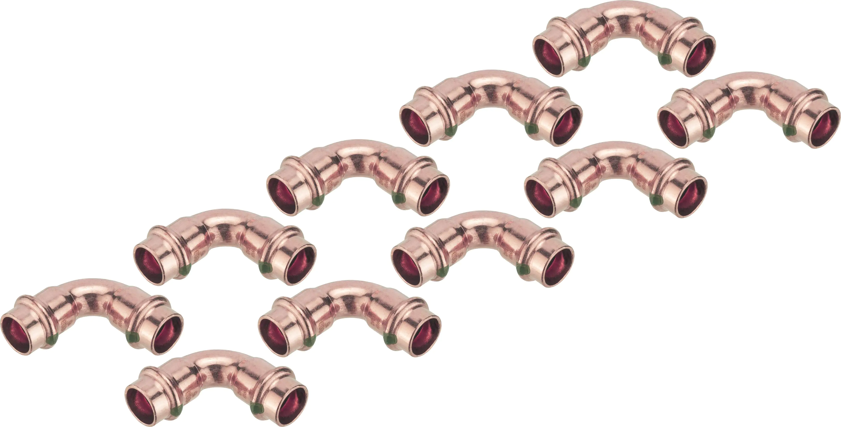 Cornat Press-Bogen 90° Kupfer, ø 15 mm, 10 Stück