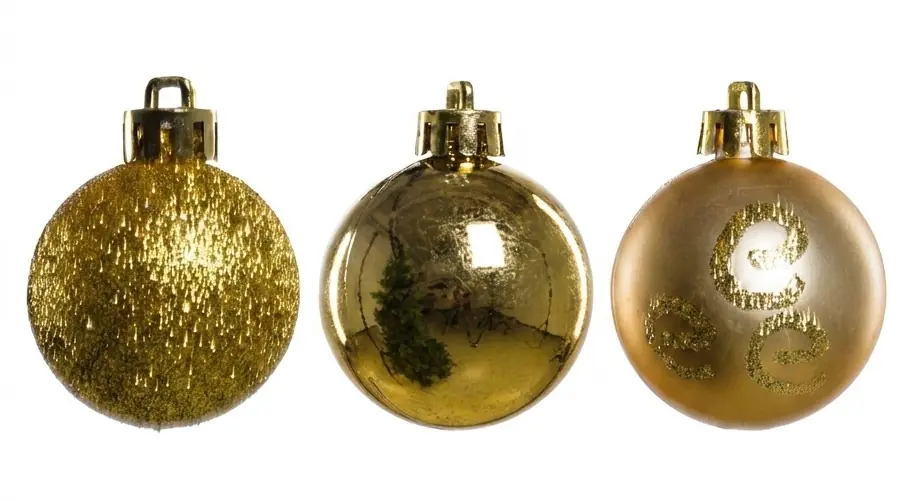 TrendLine Weihnachtskugeln bruchfest, langlebig Ø 4 cm gold 12 Stück