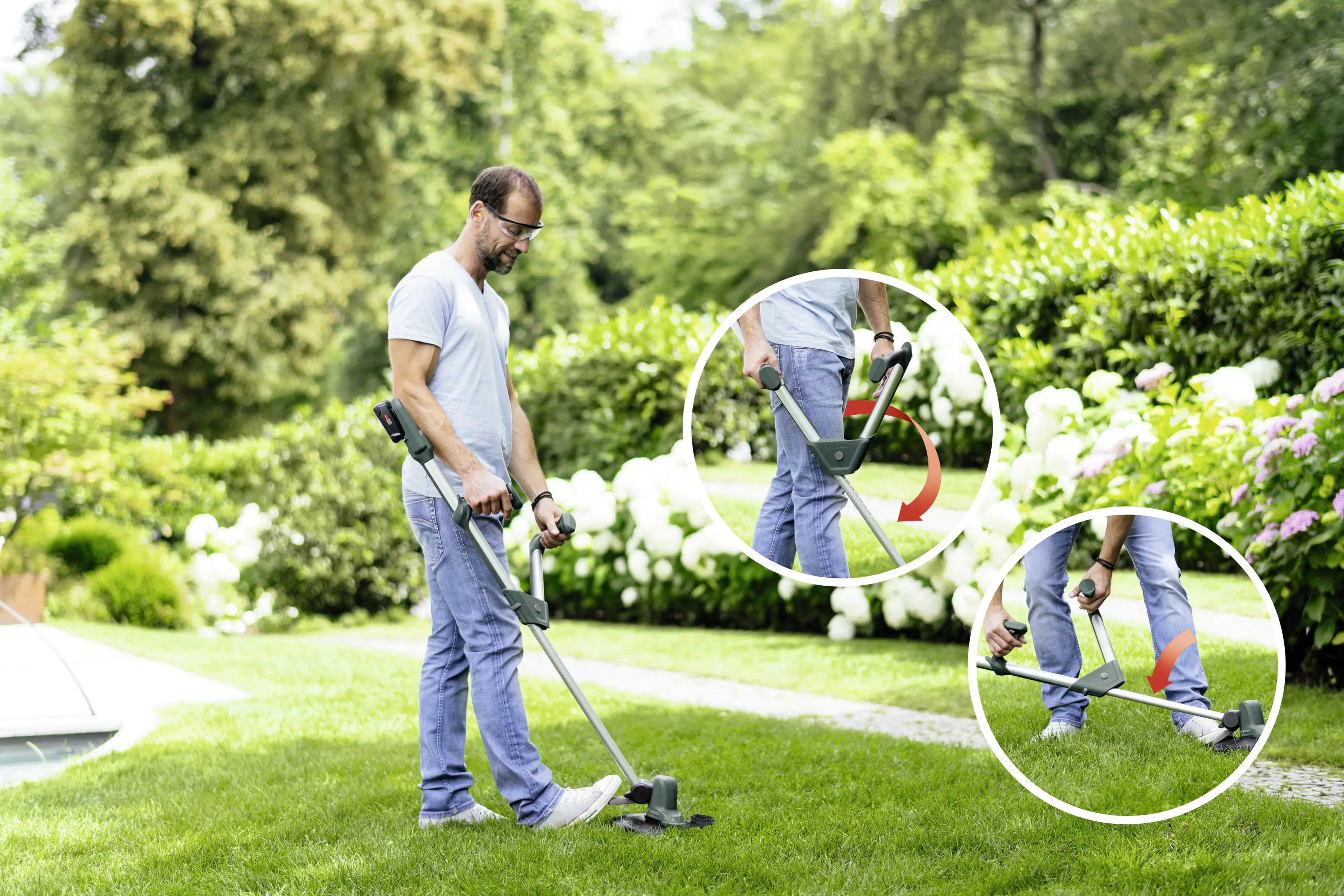 3165140942898_2223966 Bosch Akku Rasentrimmer UniversalGrassCut 18 26 cm Schnittkreis, inkl. Akku und Ladegerät