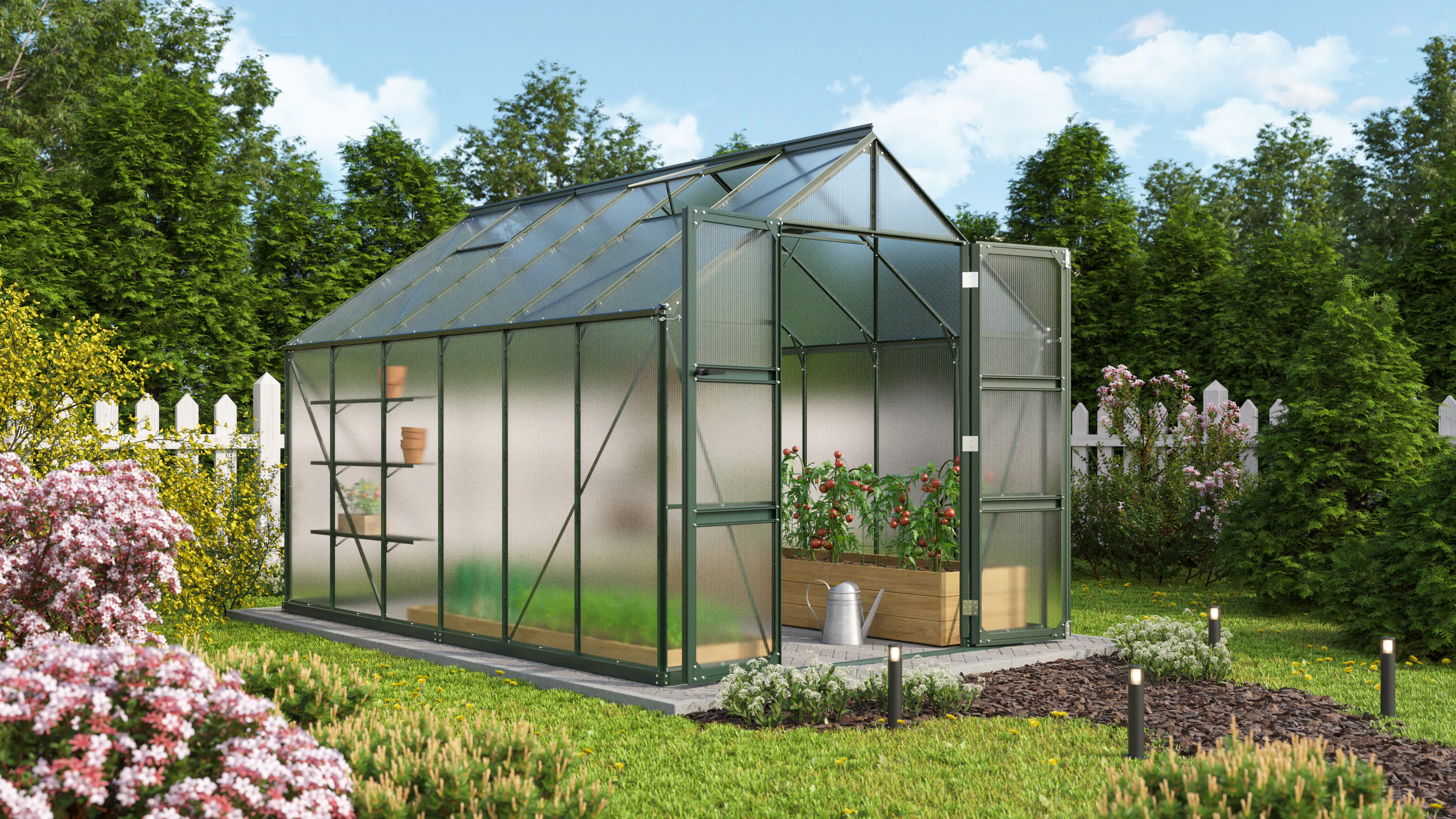 Vitavia Gewächshaus Domus 9900 257 x 386 cm 4 mm Hohlkammerplatten Vitavia Gewächshaus Domus 9900 257 x 386 cm 4 mm Hohlkammerplatten