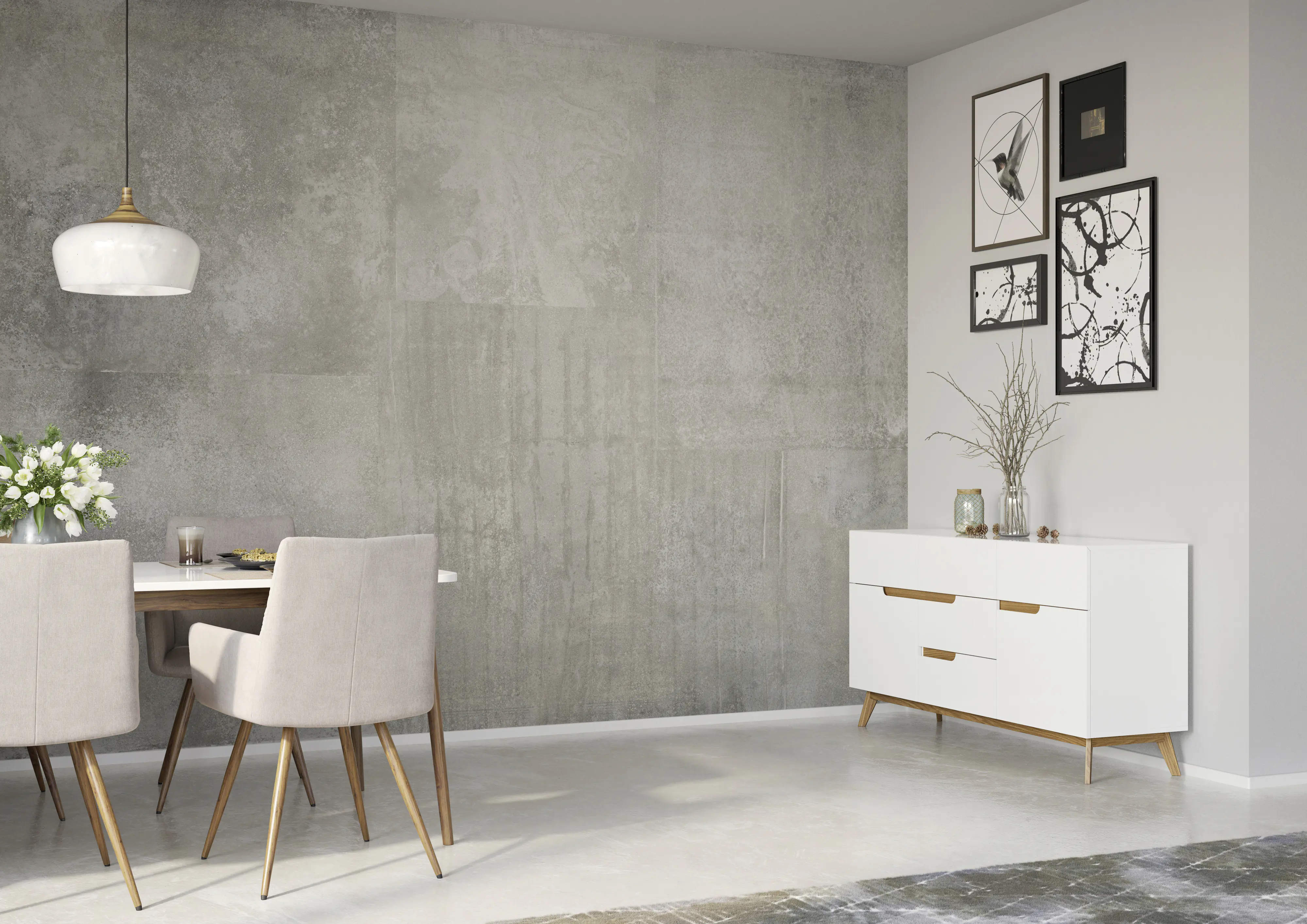 Rasch Vlies Fototapete 364255 Grau-Betongrau Muster & Motive 3 m x 4,24 m