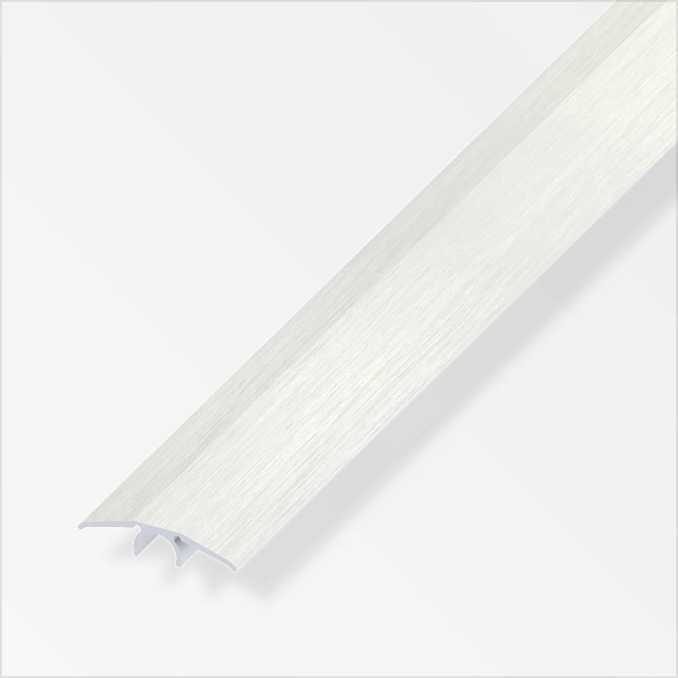 alfer Übergangs-Profil 1 m, 33 mm Alu eloxiert gebürstet Edelstahl Optik