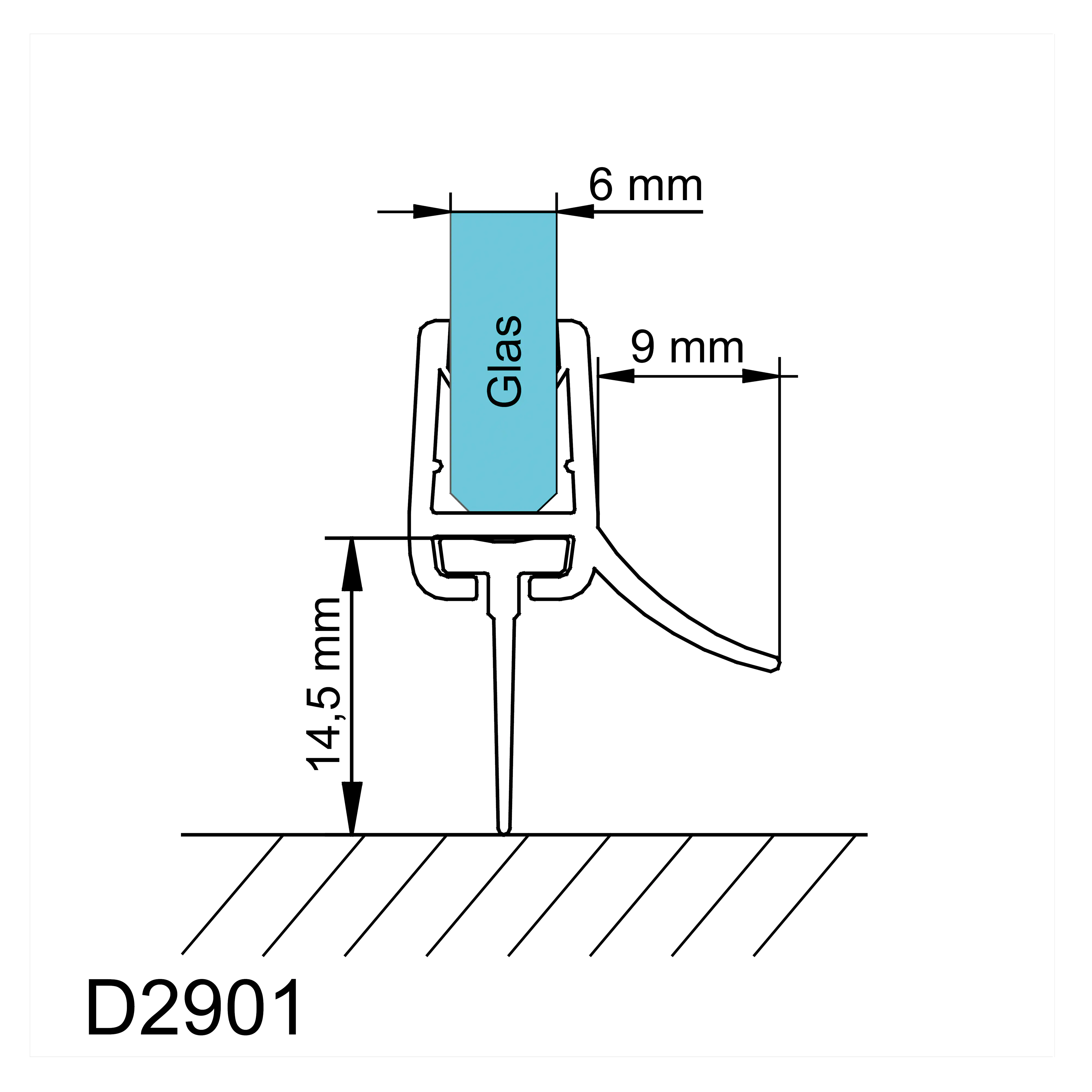 Schulte Wasserabweisprofil Länge: 100 cm