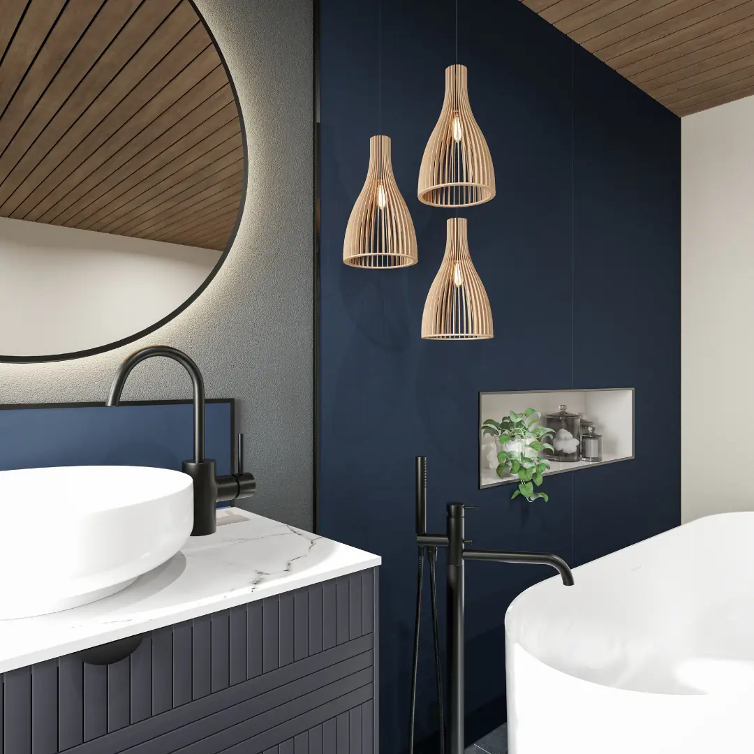 Wetwall Vanity Compact Waschtischplatte 150 x 60 cm Athena Marble