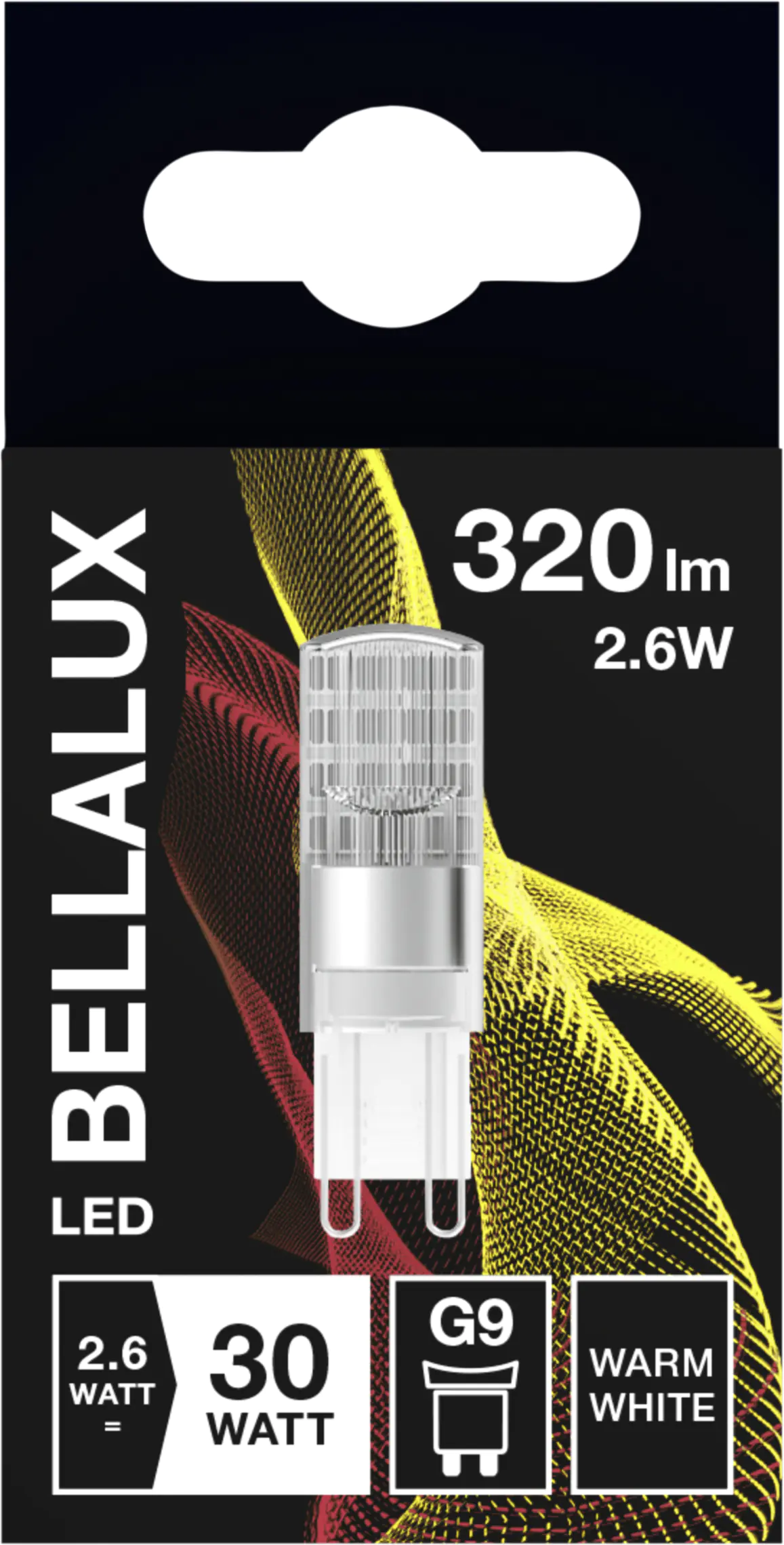 Bellalux LED Stiftsockellampe Pin30 G9 2,6 W warmweiß klar