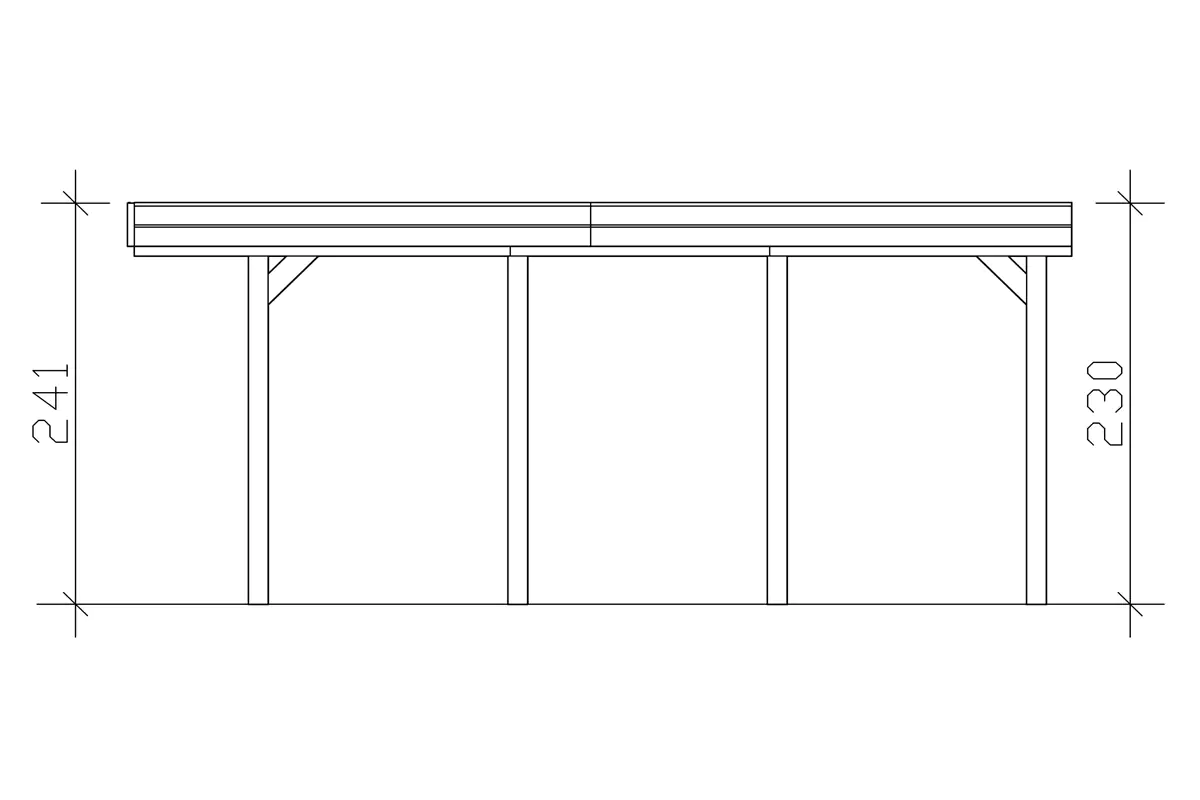 4018211026517_04 SKAN HOLZ Carport Friesland 397 x 555 cm mit Aluminiumdach