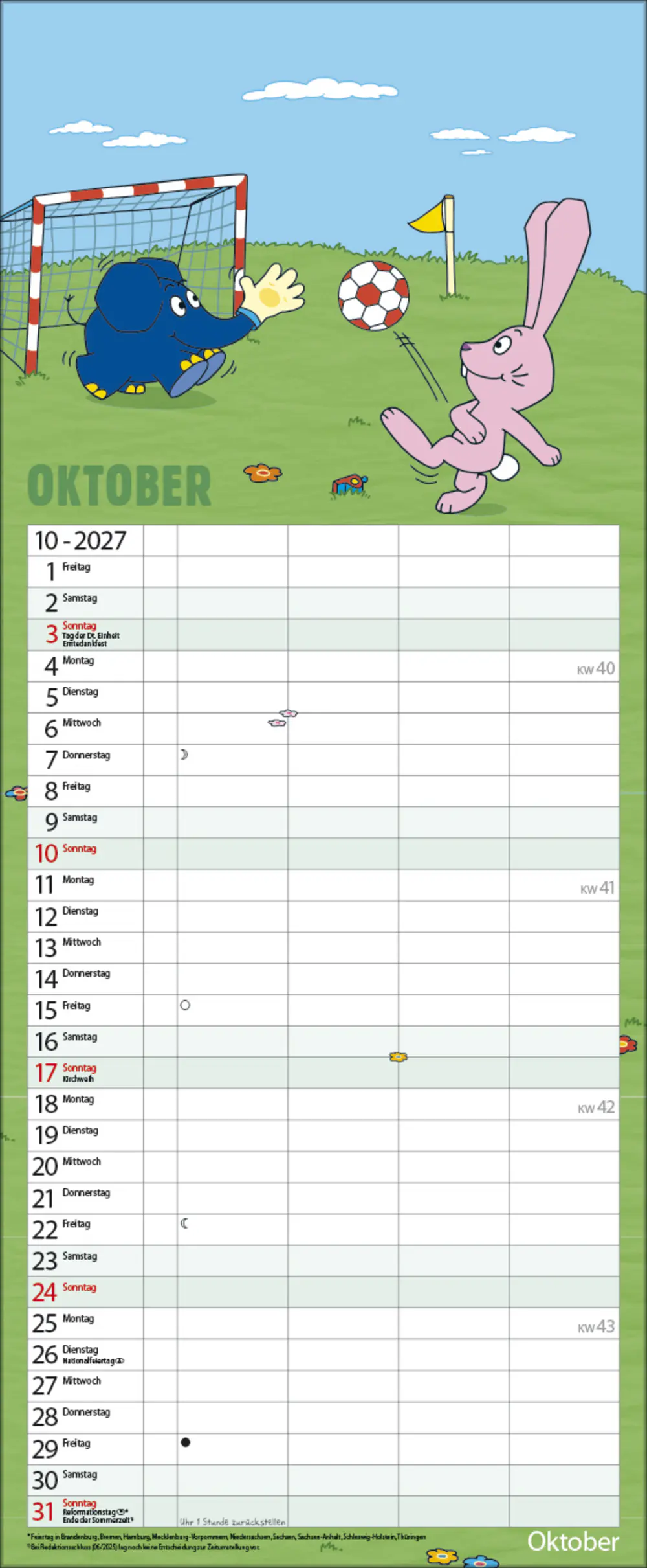 Korsch Kalender Familienplaner Sendung mit der Maus 2027