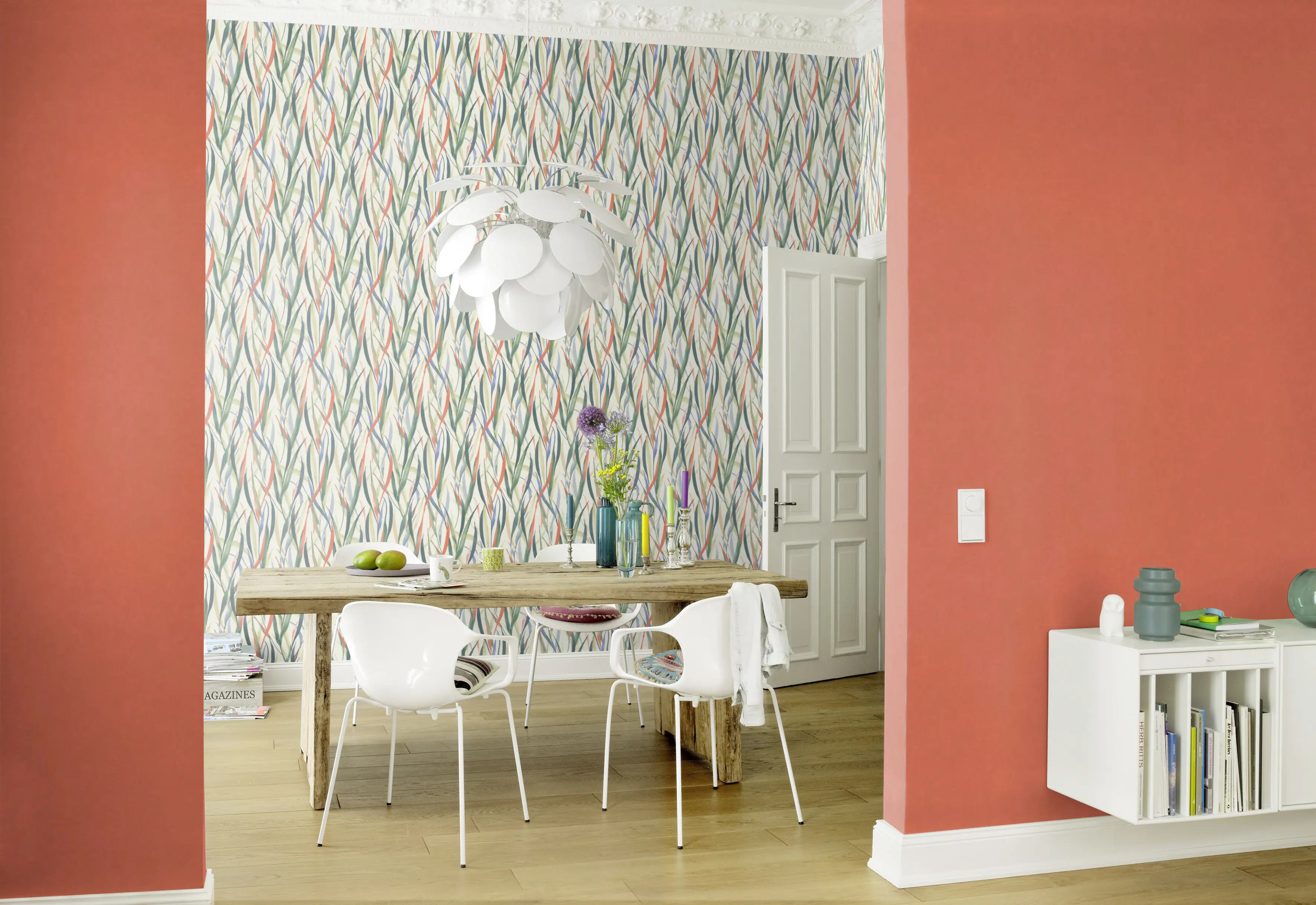 Rasch Vliestapete Paraiso Uni rostrot 10,05 x 0,53 m