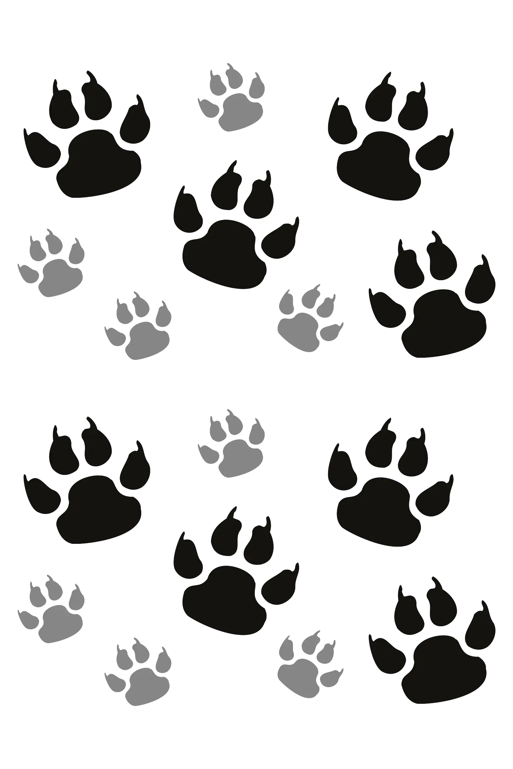 Hermann Schütz Aufkleber Hundepfoten schwarz-silber 16 Motive