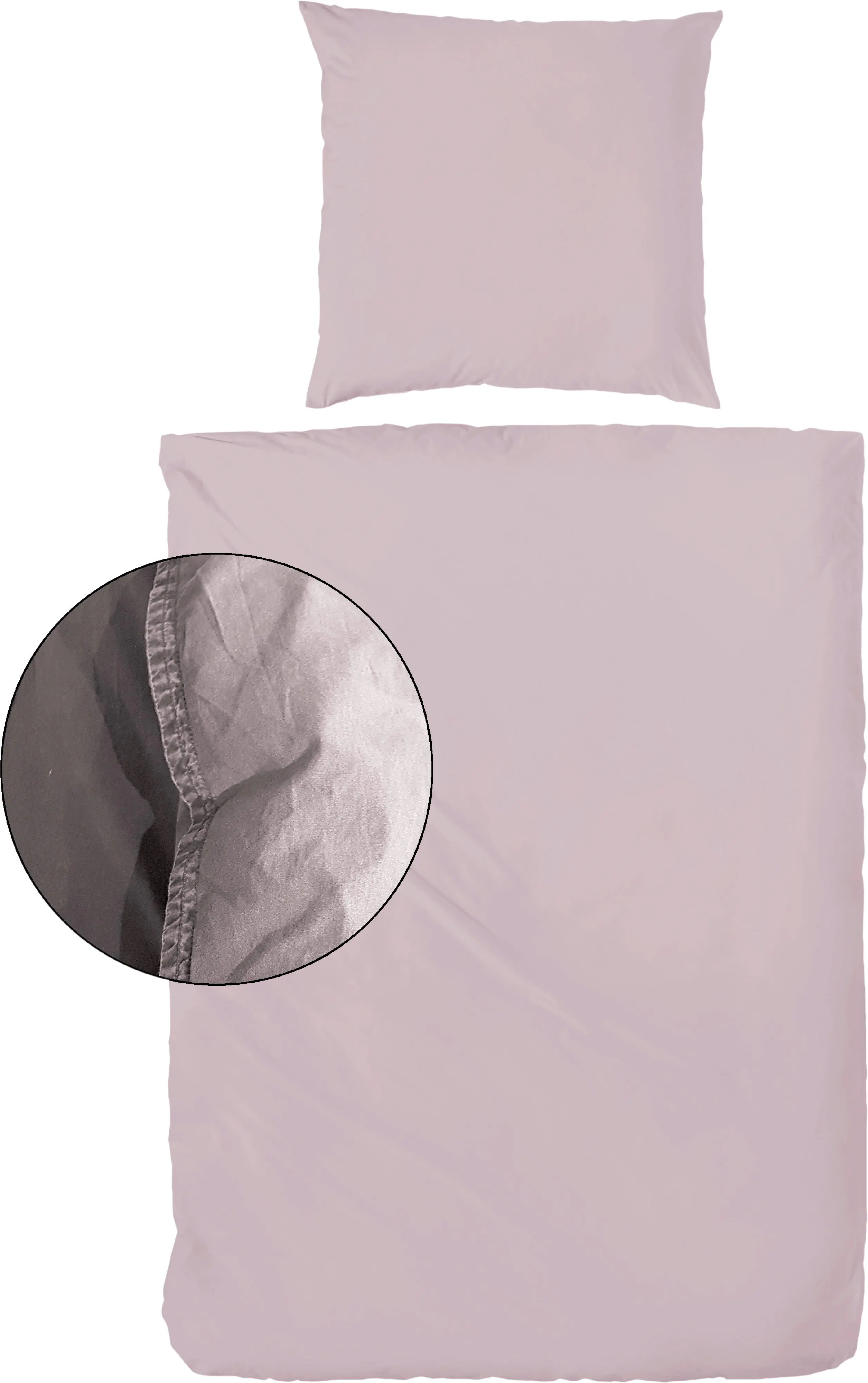 Vario Bettwäsche Renforce Stone washed rose, 135 x 200 cm