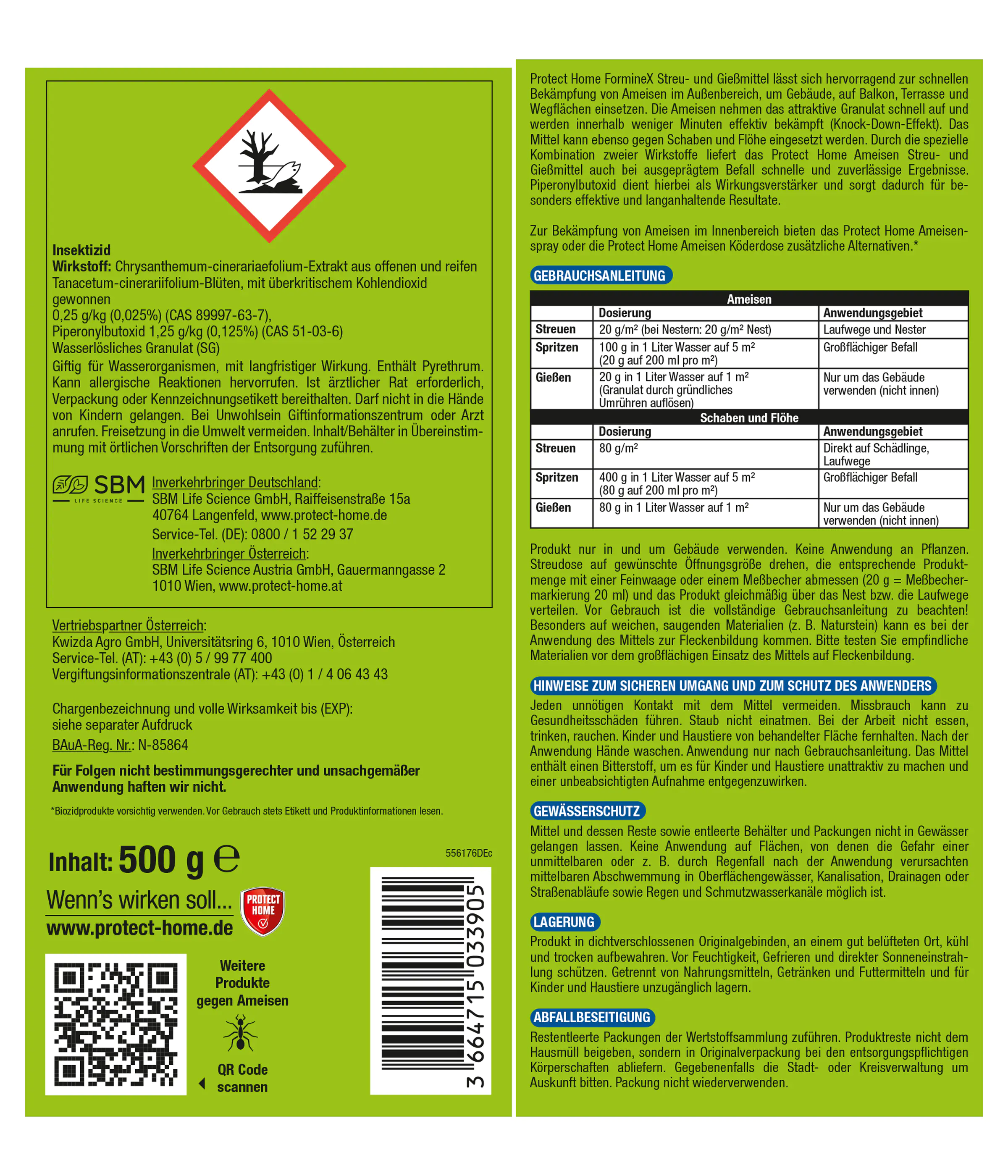 Protect Home FormineX Ameisen Streu- und Gießmittel 500 g Protect Home FormineX Ameisen Streu- und Gießmittel 500 g