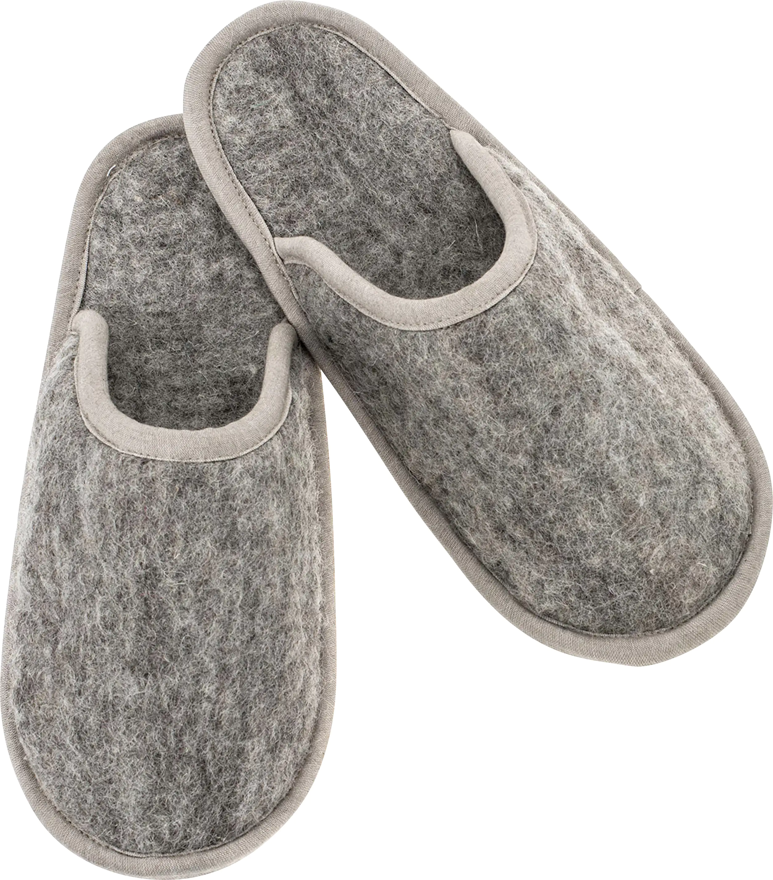 Glorex Filz-Pantoffel grau-beige Größe M (39-40)