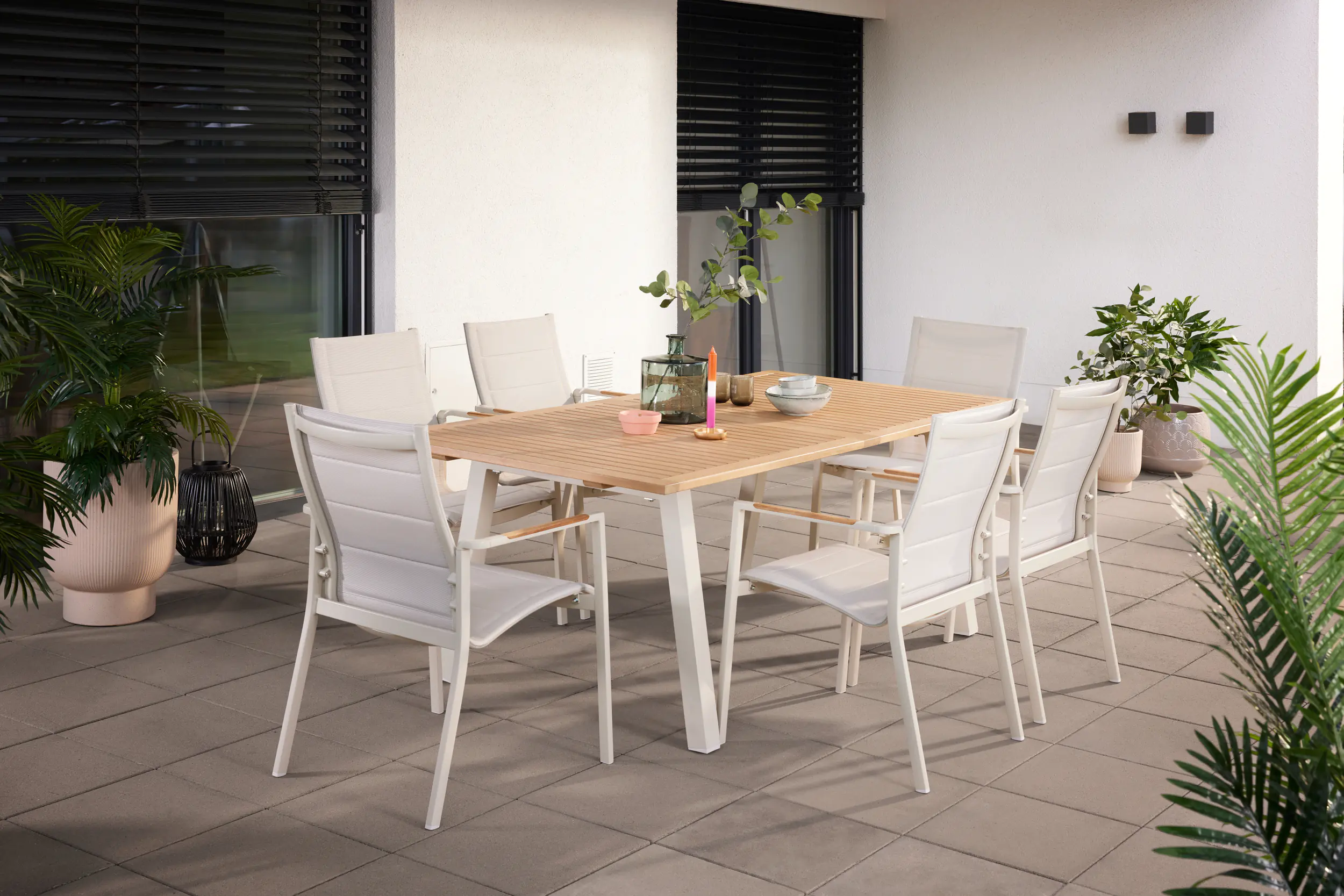 Primaster Gartentisch Padua 195 x 100 cm Eukalyptusholz/Aluminium