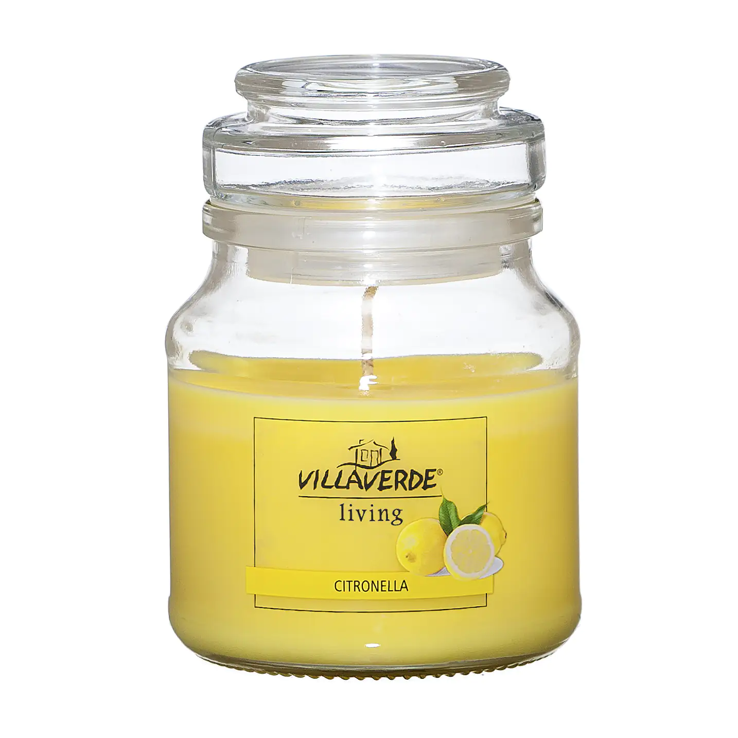 4019916360678 Villa Verde Duftkerze im Glas m. Deckel Citronella, Höhe: 7,8 cm, Ø 7 cm