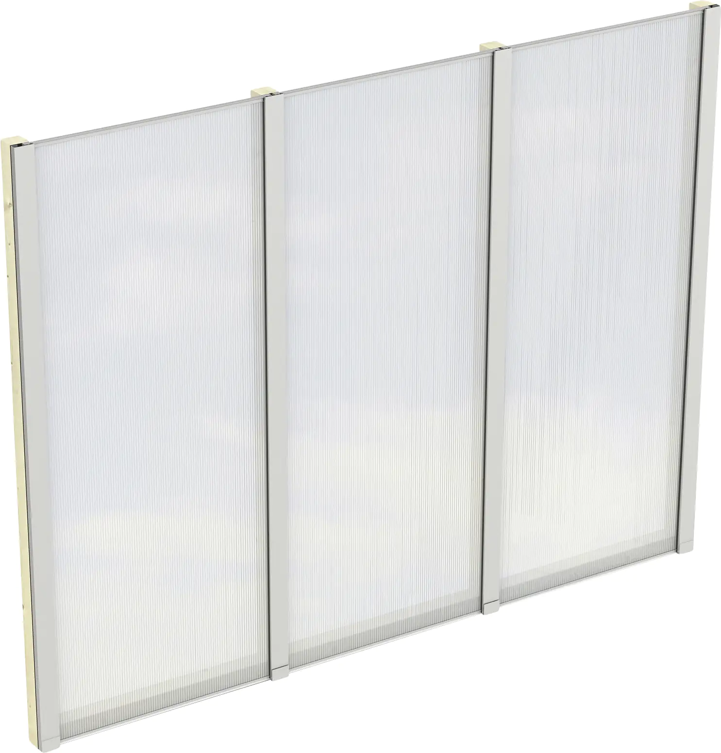 SKAN HOLZ Seitenwand m. Polycarbonatplatten 243 x 200 cm, Fichte, natur