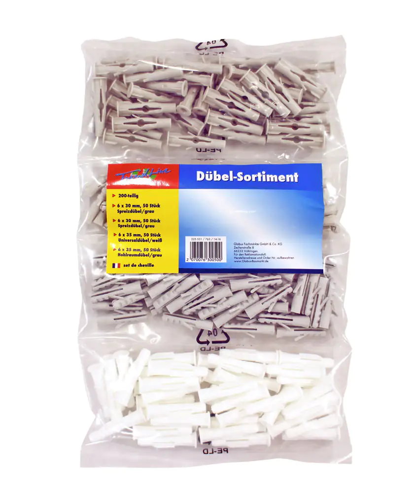 TrendLine Dübelsortiment - 200 Stück TrendLine Dübelsortiment - 200 Stück