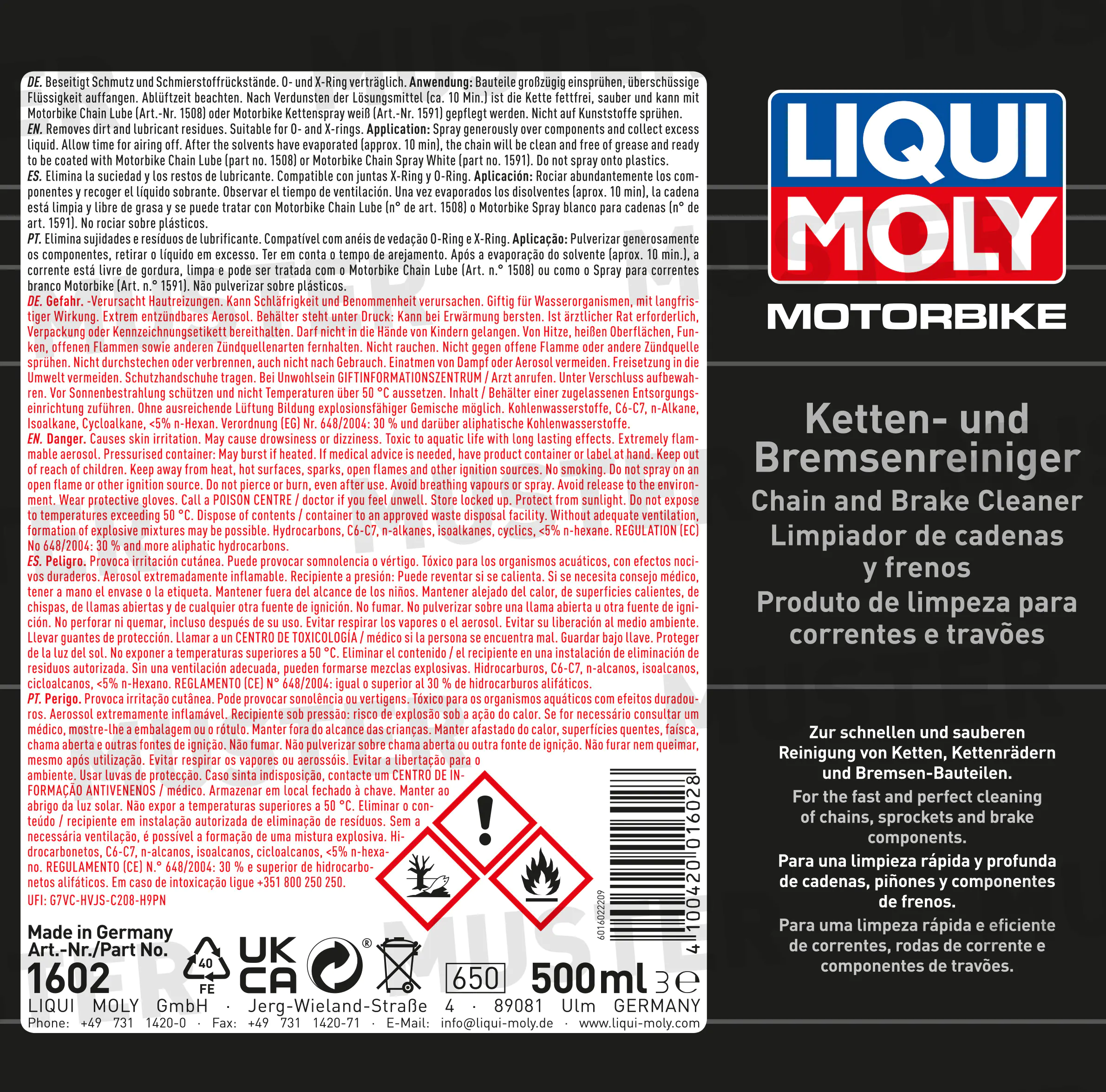 Liqui Moly Motorbike Ketten- und Bremsenreiniger 500 ml