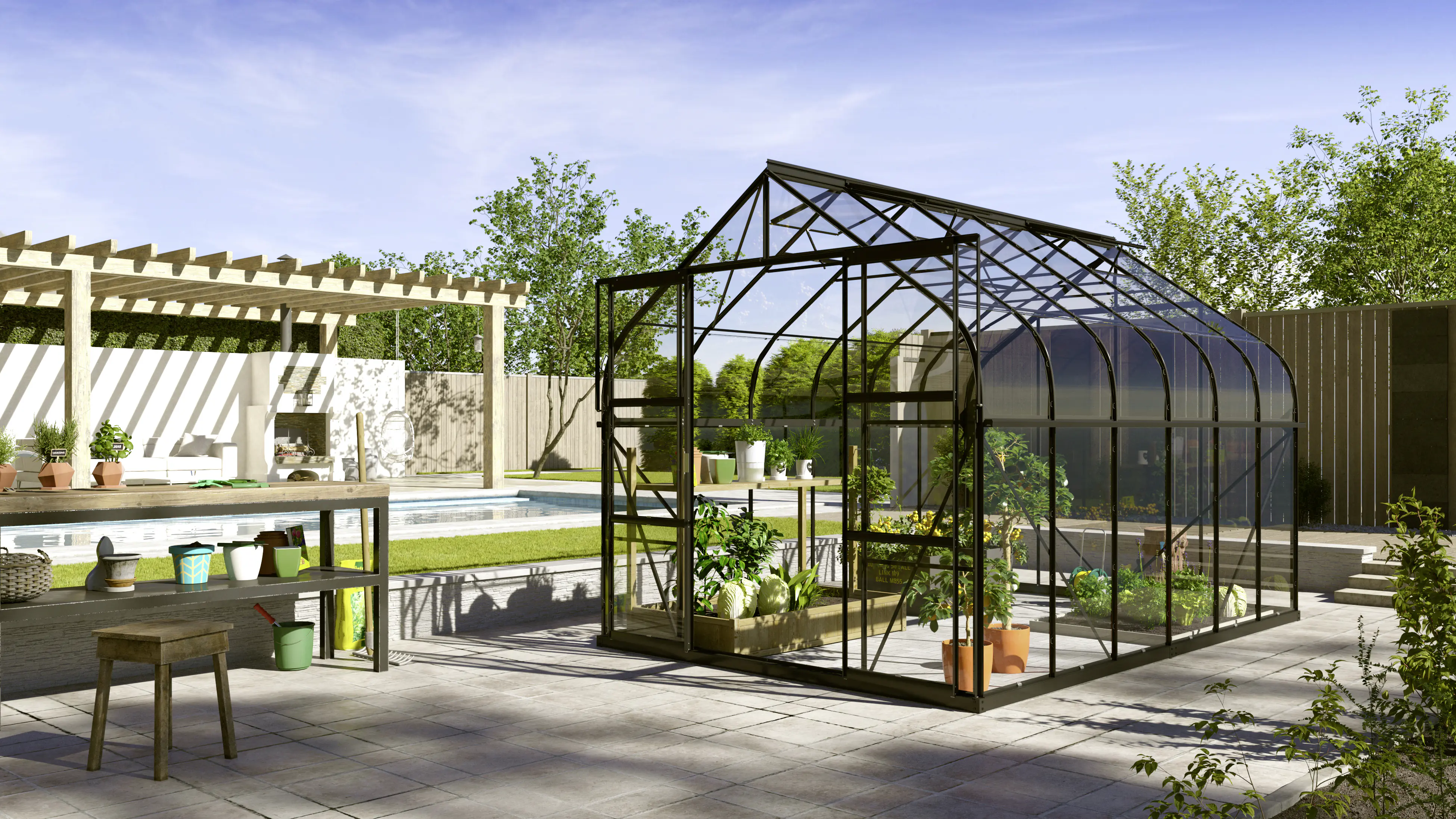 Vitavia Gewächshaus Dione 9900 264 x 383 cm 3 mm Sicherheitsglas Vitavia Gewächshaus Dione 9900 264 x 383 cm 3 mm Sicherheitsglas