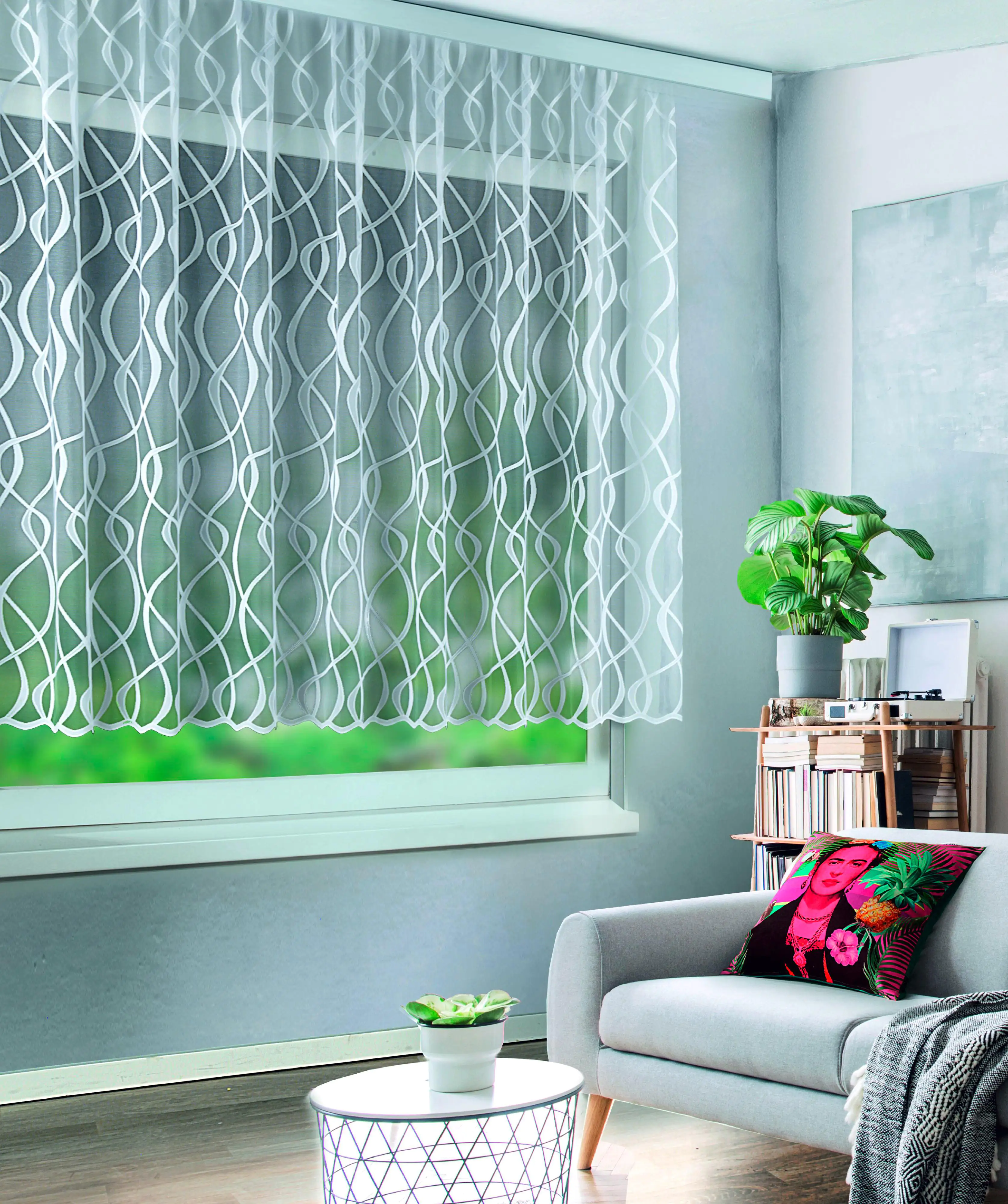 Neusser Collection Sockelstore mit Gardinenband weiß 300x160 cm