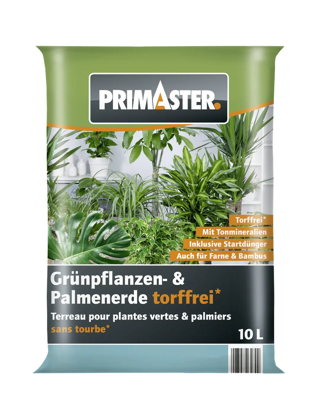 Primaster Grünpflanzen- & Palmenerde torffrei 10 L