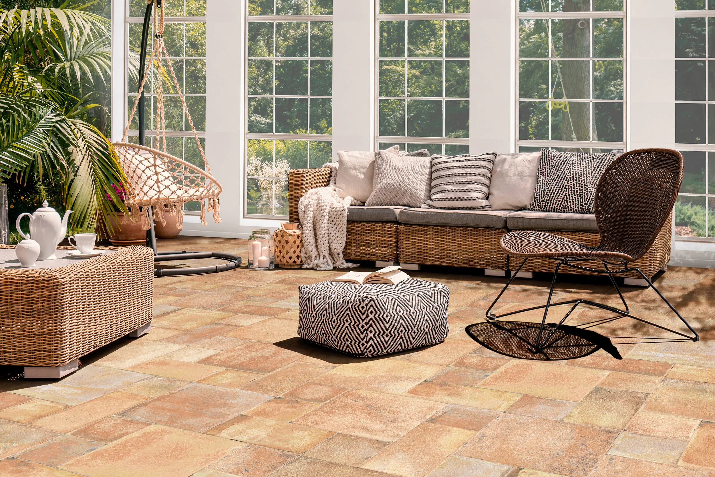 Bodenfliese Feinsteinzeug Romana verschiedene Formate rosso