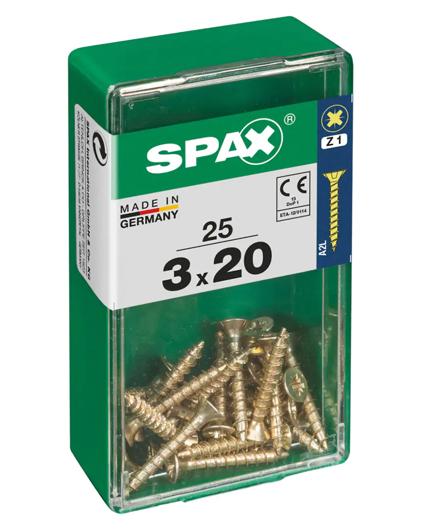 Spax Universalschrauben 3.0 x 20 mm PZ 1 - 25 Stk.
