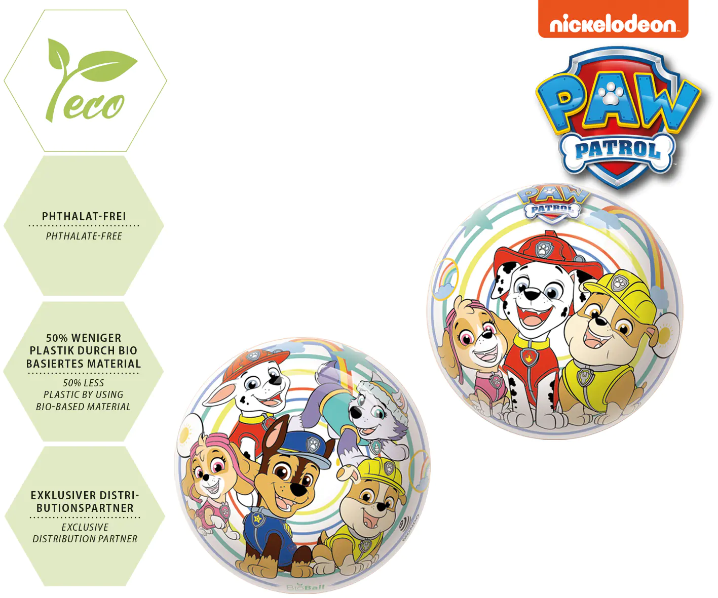 Happy People Paw Patrol Ball aus Kunststoff 13 cm  Happy People Paw Patrol Ball aus Kunststoff 13 cm