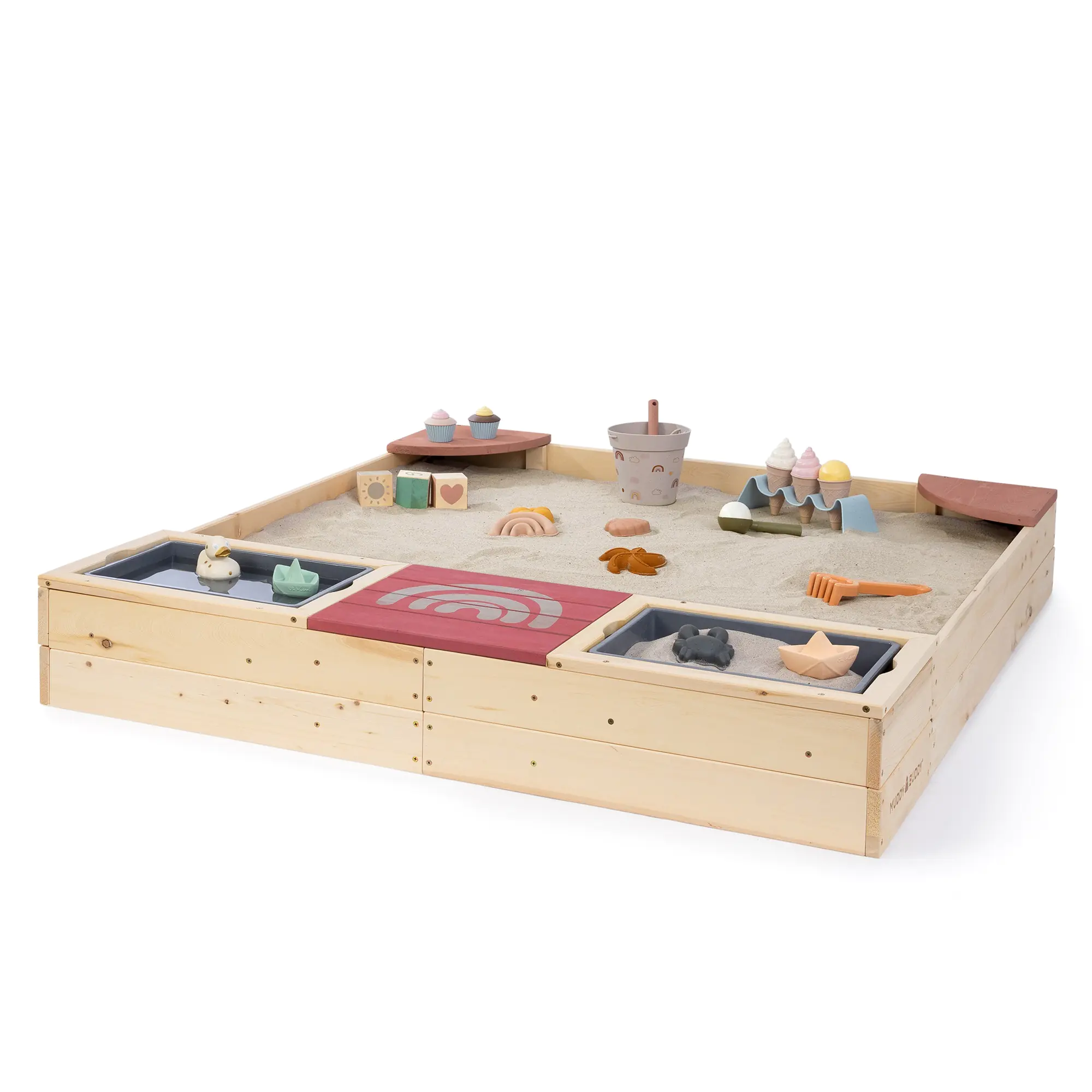 Muddy Buddy Sandkasten Beach Rebel 135 x 125 x 20 cm Muddy Buddy Sandkasten Beach Rebel 135 x 125 x 20 cm