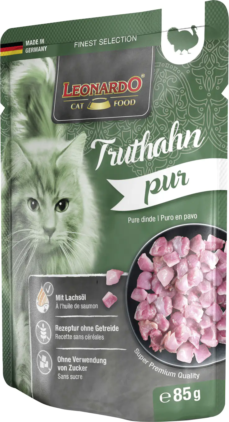 Leonardo Katzennassfutter Truthahn pur 85 g