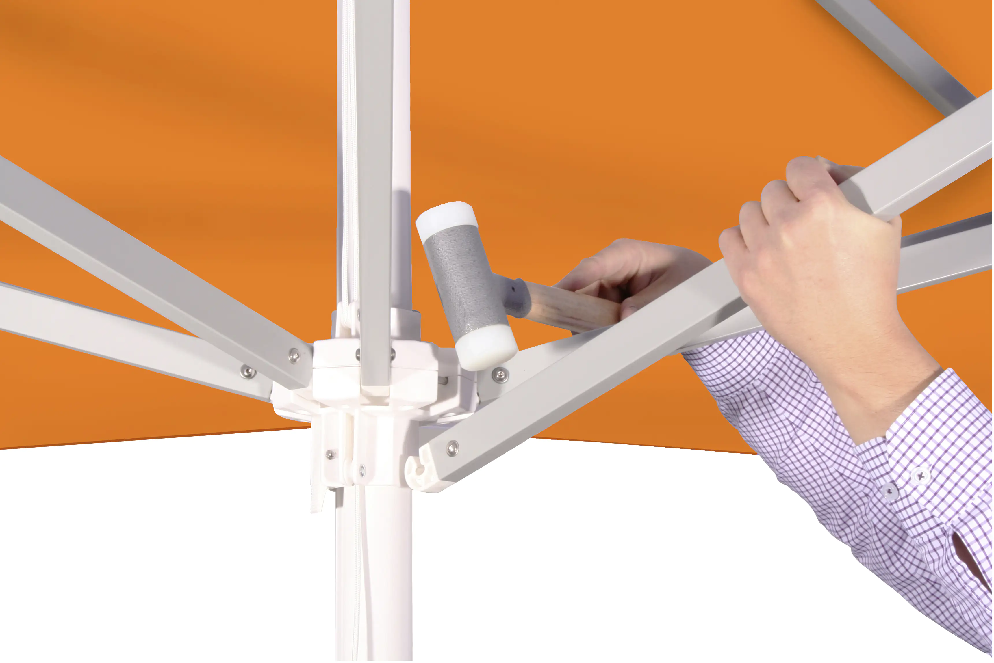 Schneider Sonnenschirm Quadro orange 300 x 300 cm