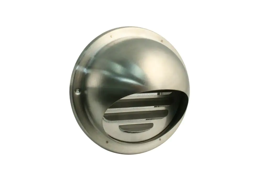 Marley Ablufthaube für außen Ø 100 mm, mit Fliegengaze, Edelstahl