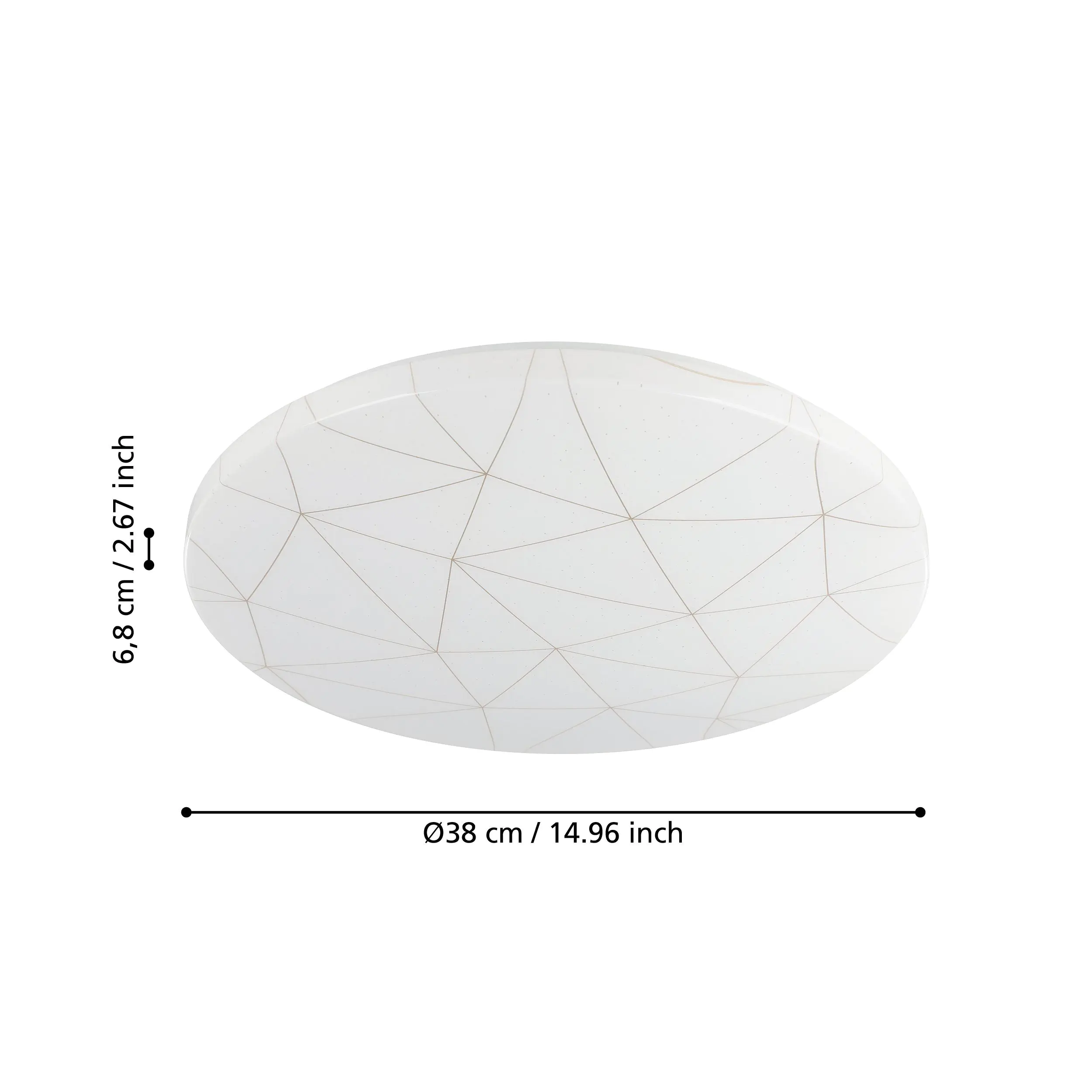 Eglo LED Deckenleuchte Rende weiß gold Ø 38 cm