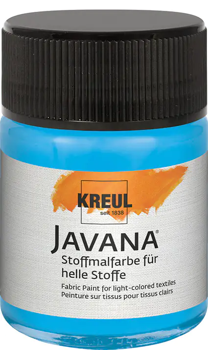 Kreul Javana Stoffmalfarbe für helle Stoffe leuchtblau 50 ml