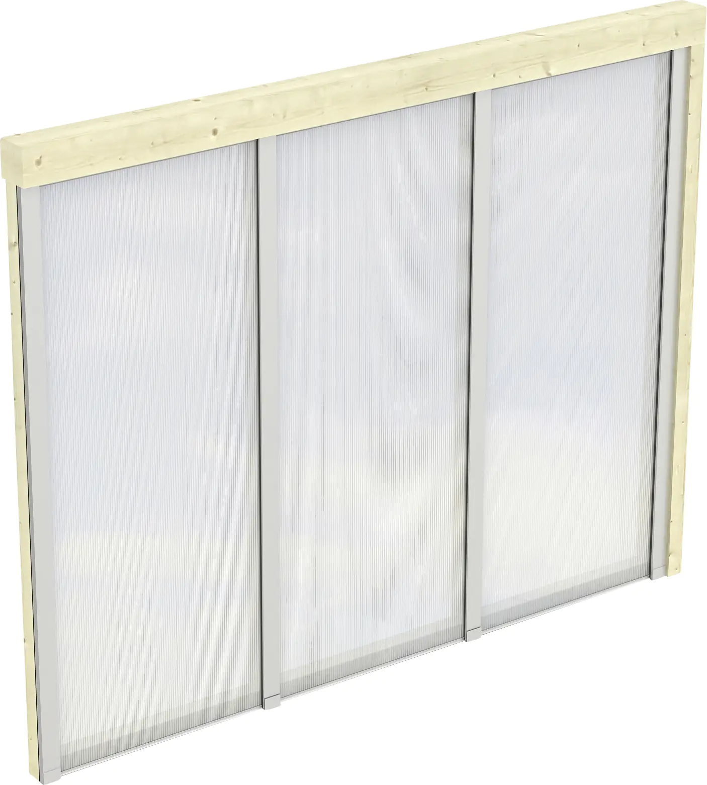 SKAN HOLZ Seitenwand m. Polycarbonatplatten 255 x 200 cm, Fichte, natur