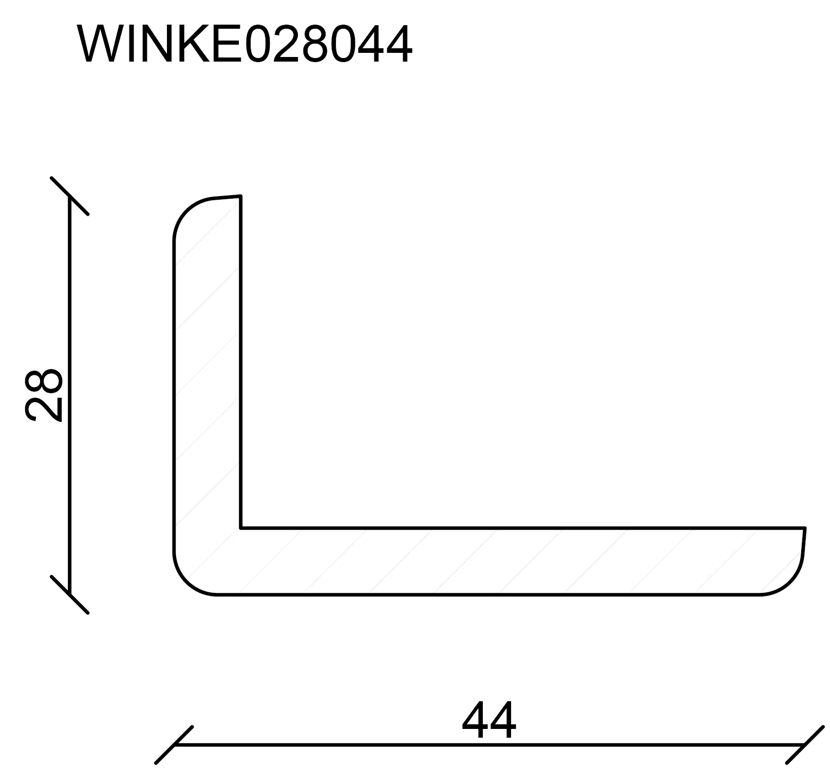 FN Neuhofer Winkelleiste 240 cm 44 x 28 mm Fichte/Kiefer