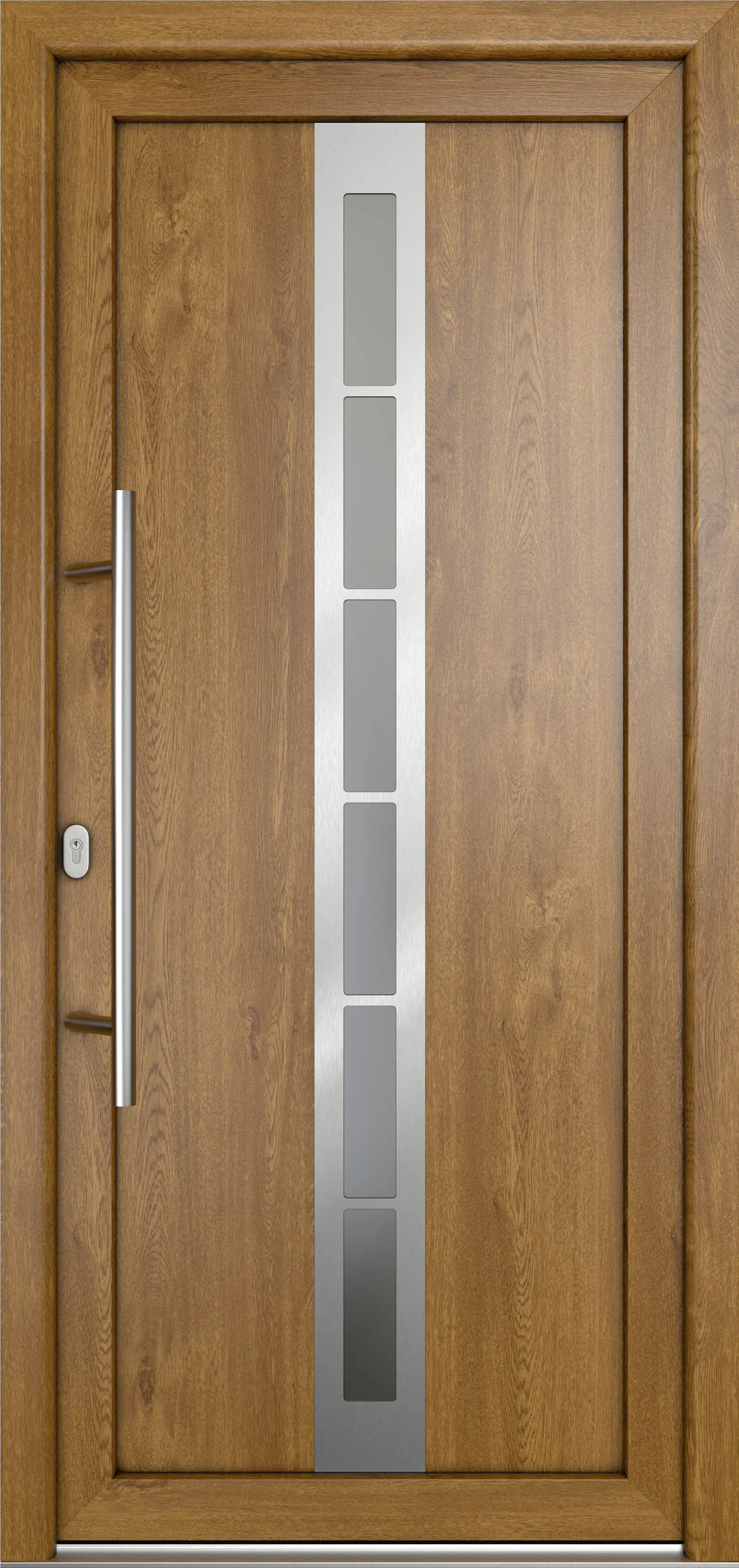 Meeth Haustür Signum Pro PVC Modell 38 98 x 200 cm DIN Links weiß/golden oak