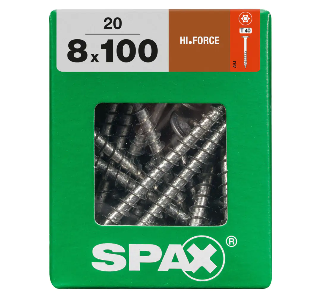 Spax Holzbauschrauben 8.0 x 100 mm TX 40 - 20 Stk.