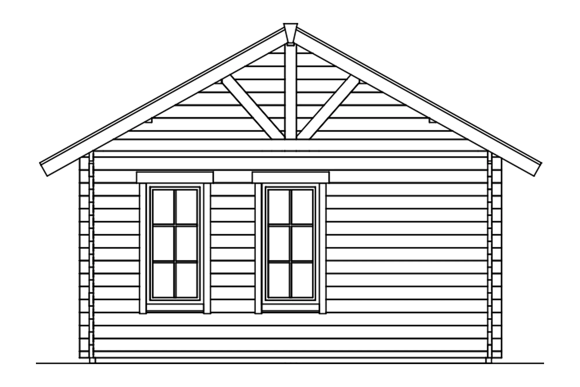 SKAN HOLZ Blockbohlenhaus Bern 2 420 x 560 cm natur mit Fußboden SKAN HOLZ Blockbohlenhaus Bern 2 420 x 560 cm natur mit Fußboden