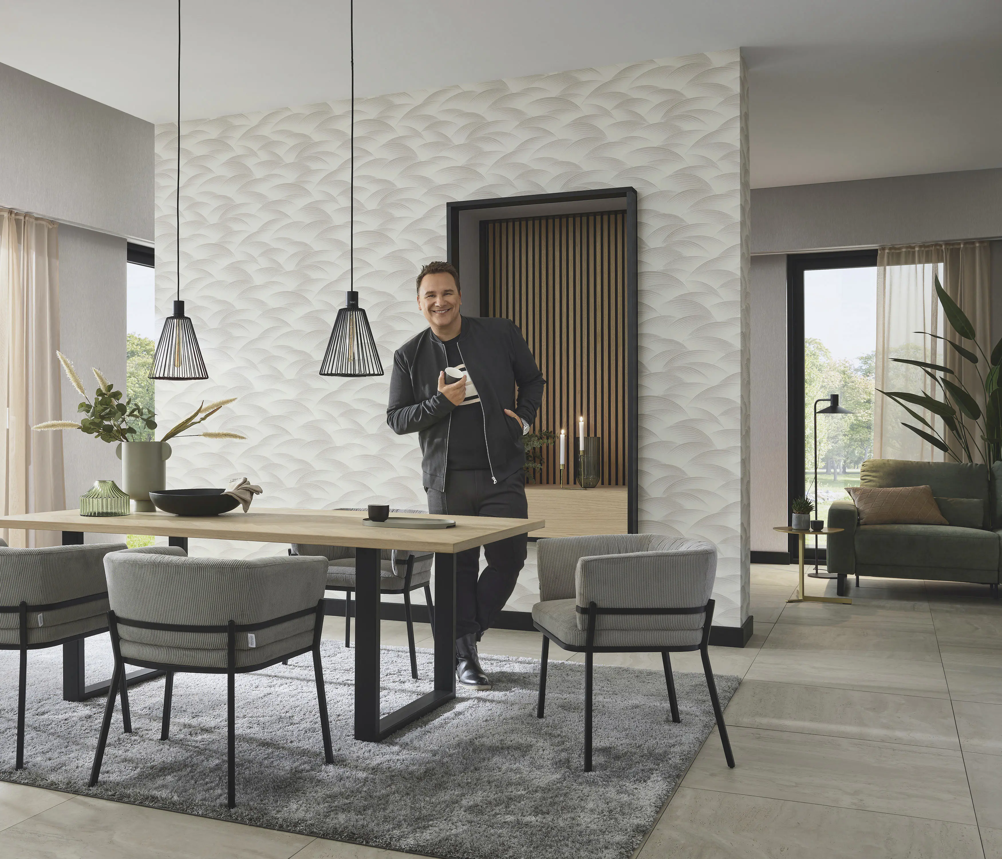 Erismann Vliestapete 10372-38 Fashion für Walls 4 grafisch taupe 10,05 x 0,53 m