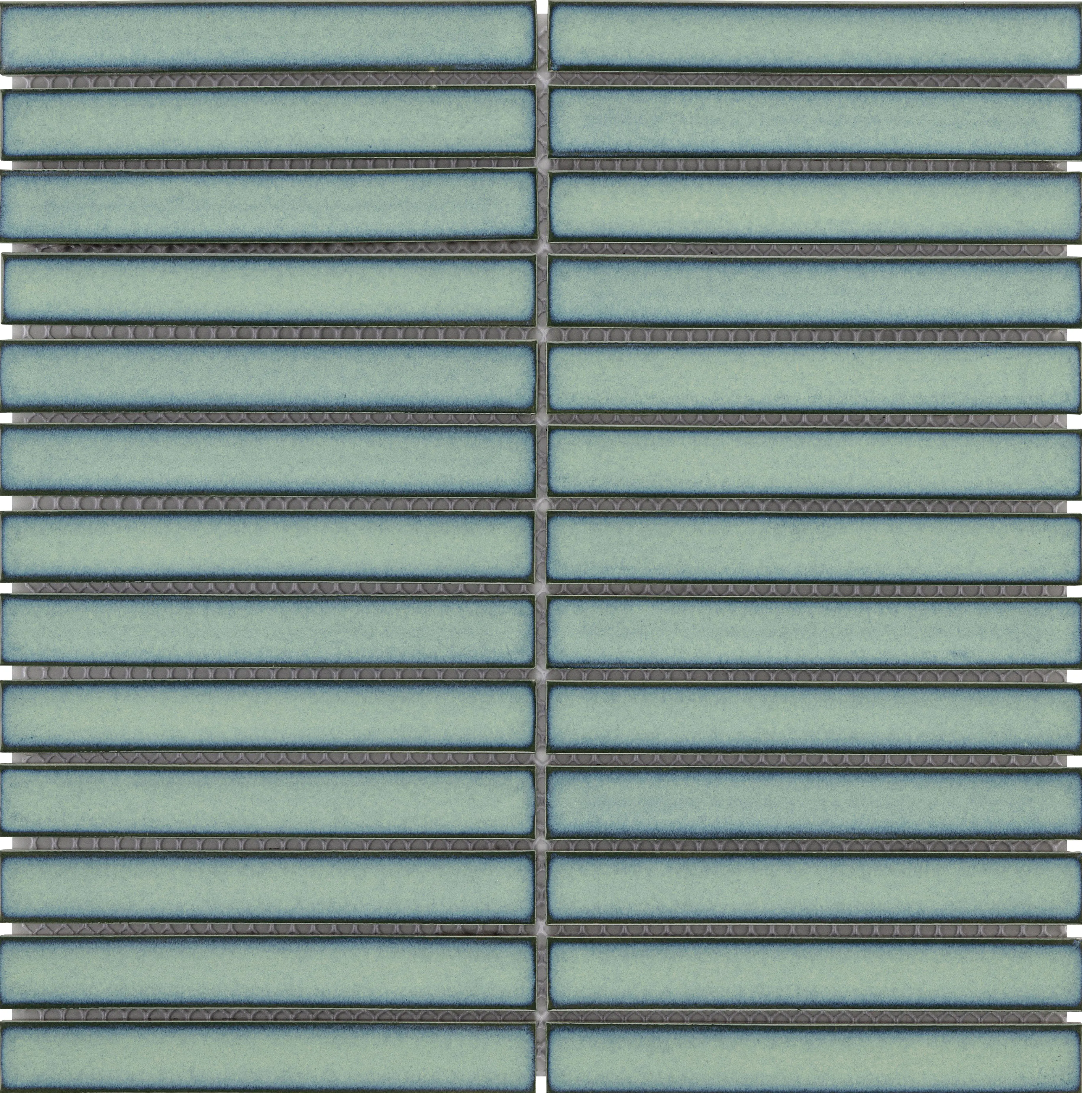 Mosaikfliese Sticks 29,6 x 29,9 cm türkis Steinmaß: 14,5 x 2 cm