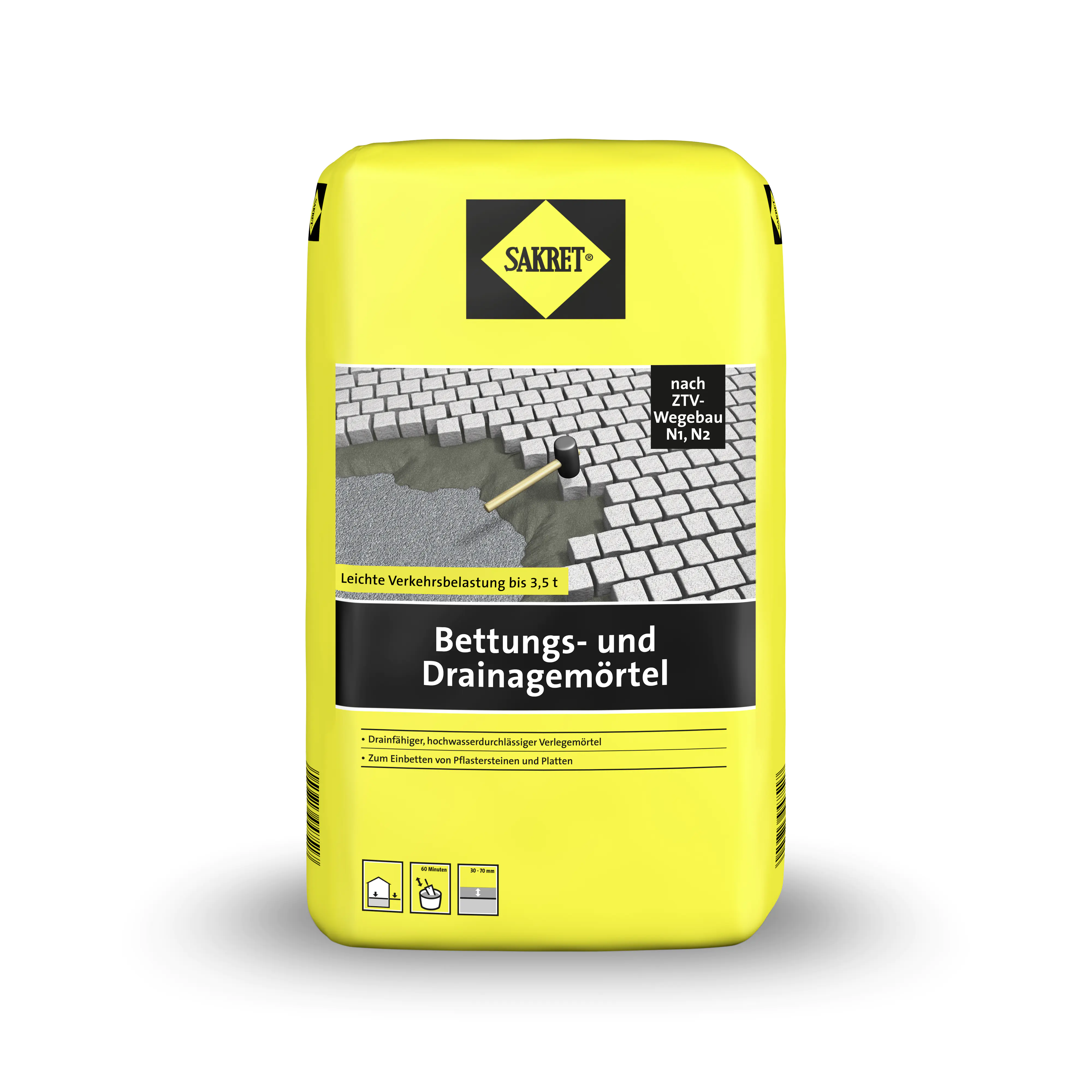 SAKRET Bettungs- und Drainagemörtel 10 kg Sack