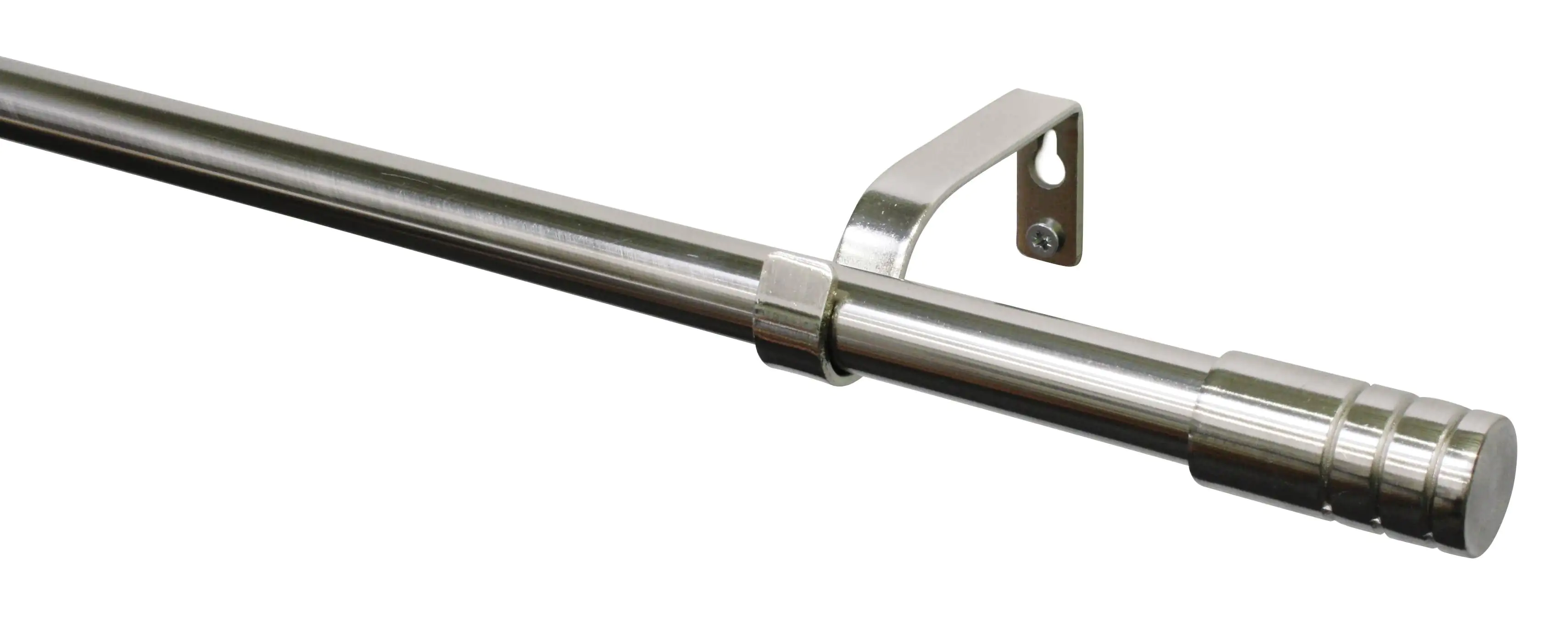 Gardinia Stilgarnitur 1-Lauf edelstahloptik, Zylinder, 190-340 cm