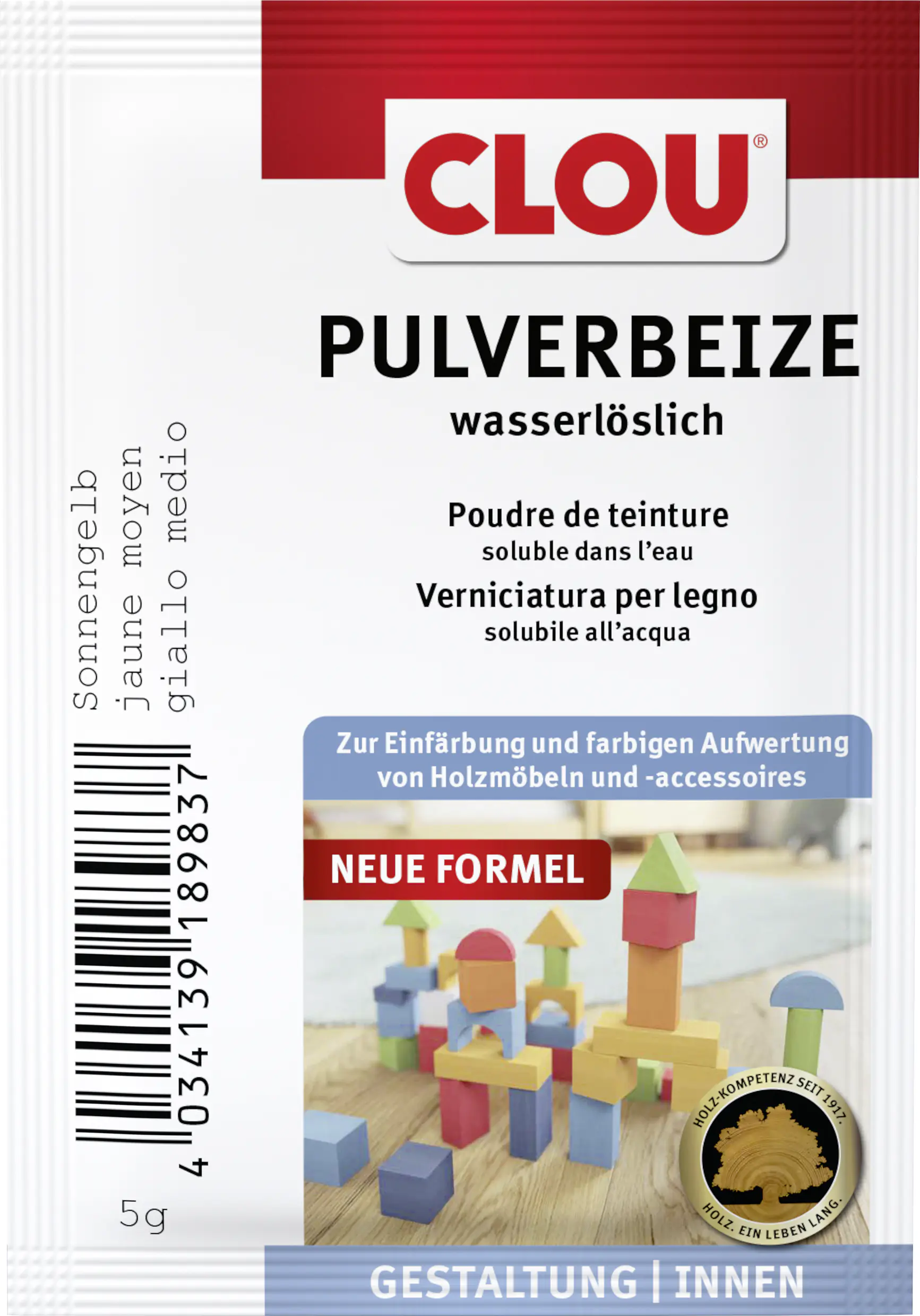 Clou Holzbeize 5 g sonnengelb